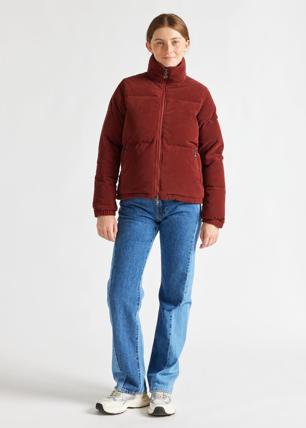 pyrenex Doudoune courte femme en velours côtelé Pyrenex Goldin Syrah