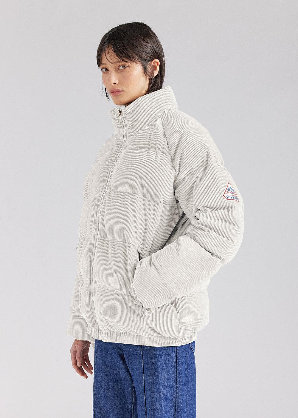 Pyrenex Doudoune En Velours Côtelé Pyrenex Vintage Mythic Velvet Chalk