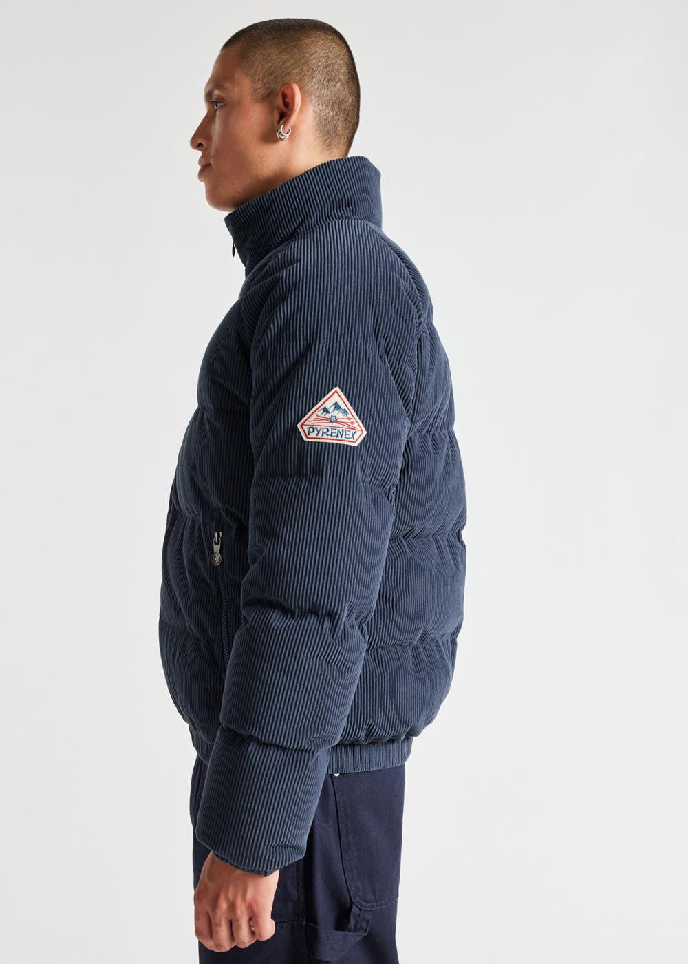 Pyrenex Doudoune En Velours Côtelé Pyrenex Vintage Mythic Velvet Amiral