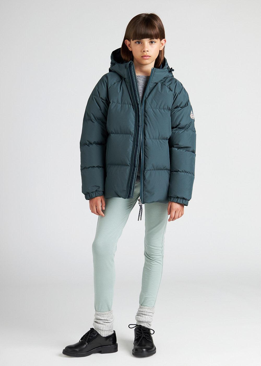 Pyrenex Doudoune Enfant Unisexe à Capuche Pyrenex Sten Smooth Baltic Green