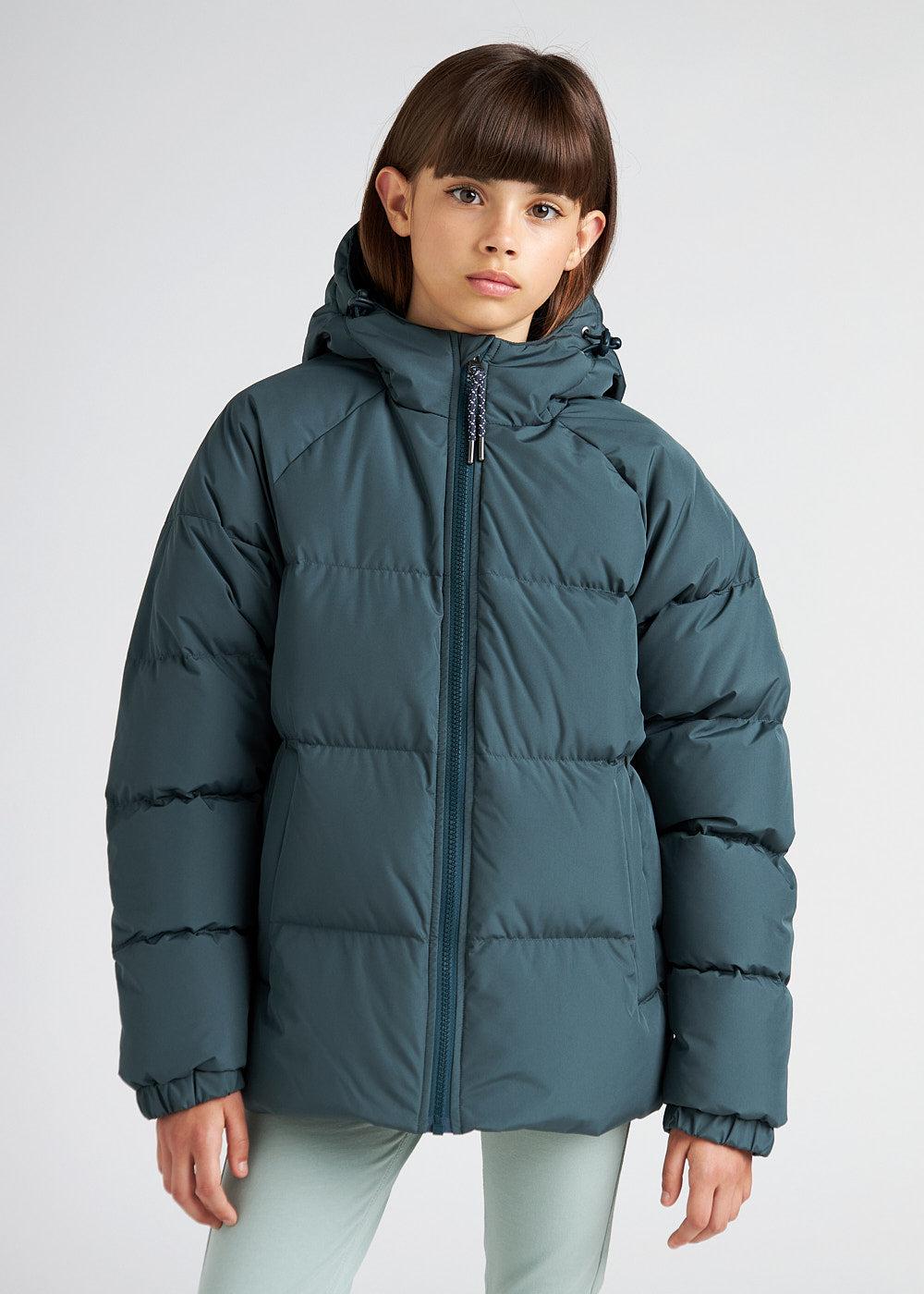 pyrenex Doudoune enfant unisexe à capuche Pyrenex Sten Smooth baltic green