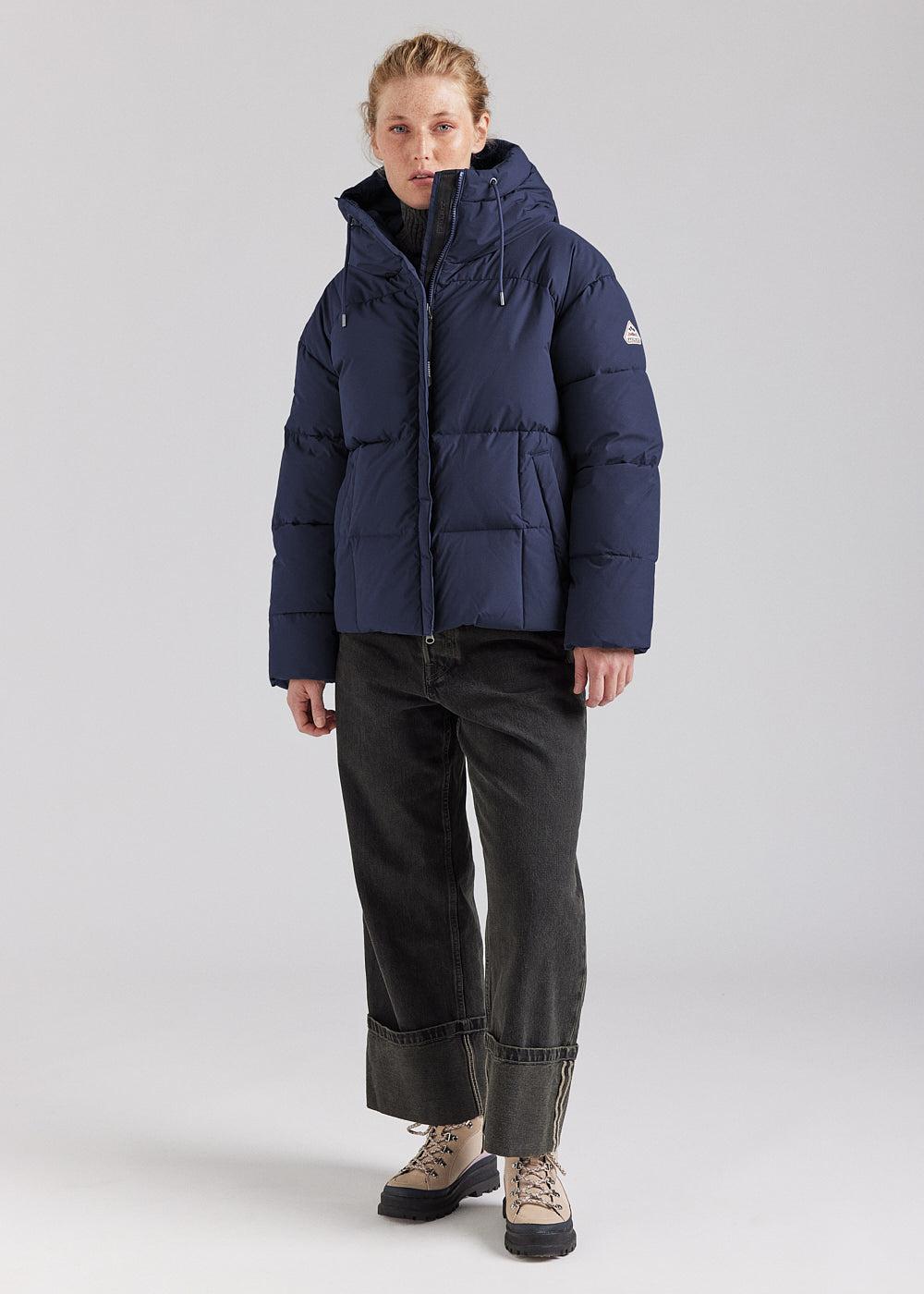 Pyrenex Doudoune Femme Pyrenex Harmonie à Capuche Enveloppante Amiral