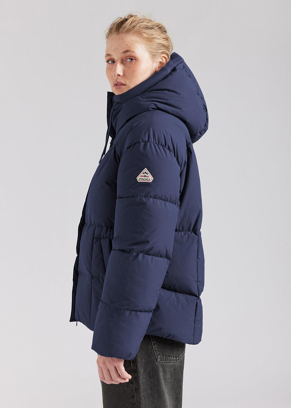 Pyrenex Doudoune Femme Pyrenex Harmonie à Capuche Enveloppante Amiral