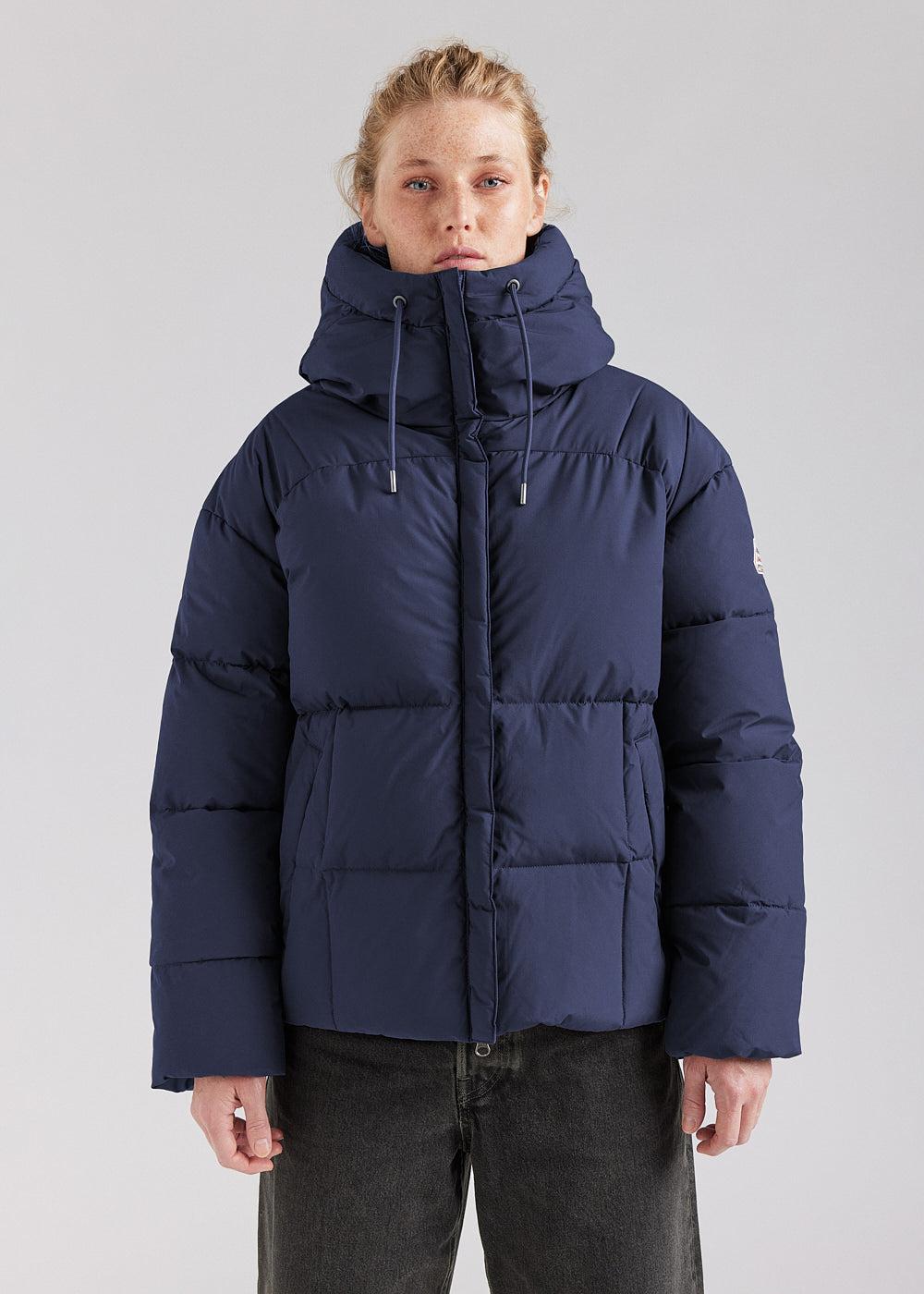 pyrenex Doudoune femme Pyrenex Harmonie à capuche enveloppante Amiral