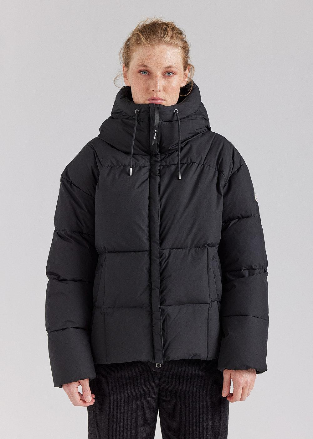 pyrenex Doudoune femme Pyrenex Harmonie à capuche enveloppante Black
