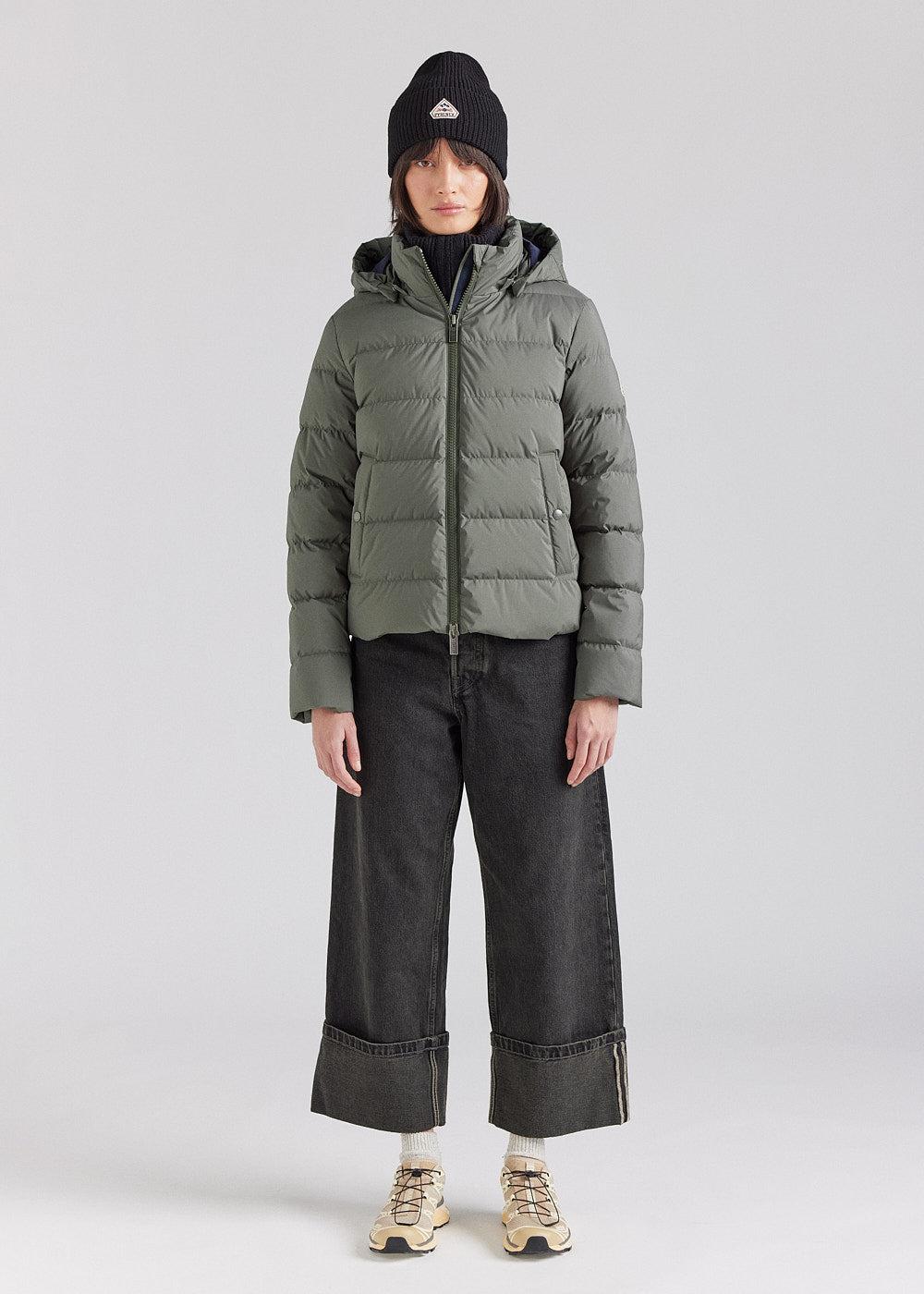 Pyrenex Doudoune Femme Pyrenex Spoutnic à Capuche Amovible Deep Khaki