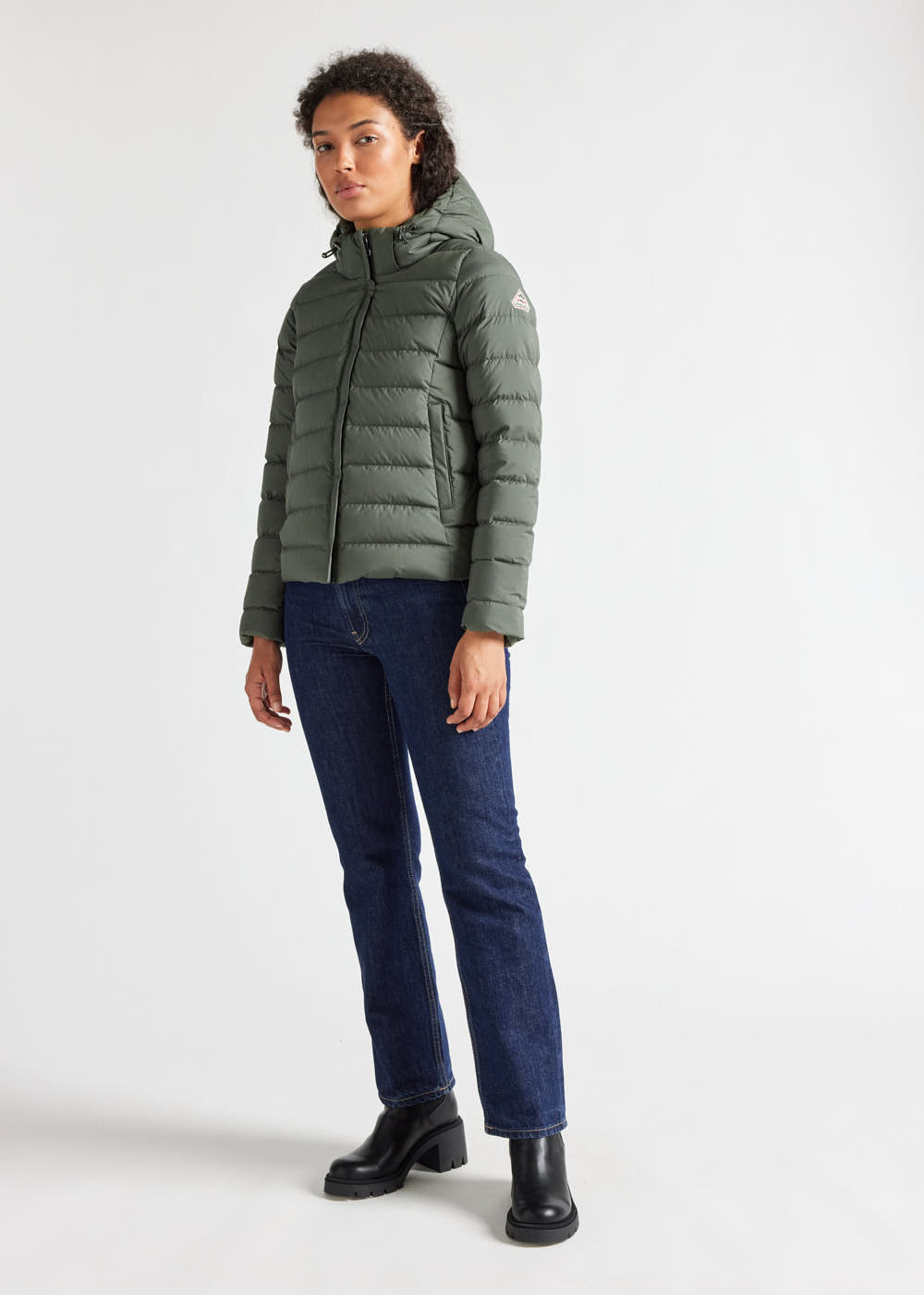 Pyrenex Doudoune Femme Pyrenex Spoutnic à Capuche Amovible Deep Khaki