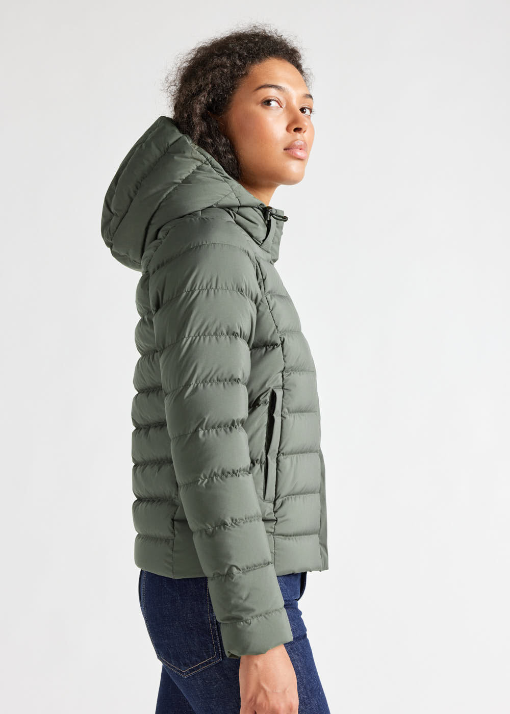 Pyrenex Doudoune Femme Pyrenex Spoutnic à Capuche Amovible Deep Khaki