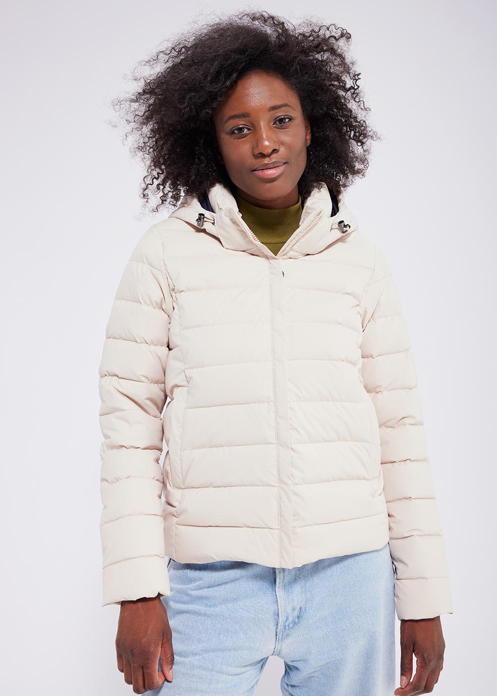 Pyrenex Doudoune Femme Pyrenex Spoutnic à Capuche Amovible Brown Rice