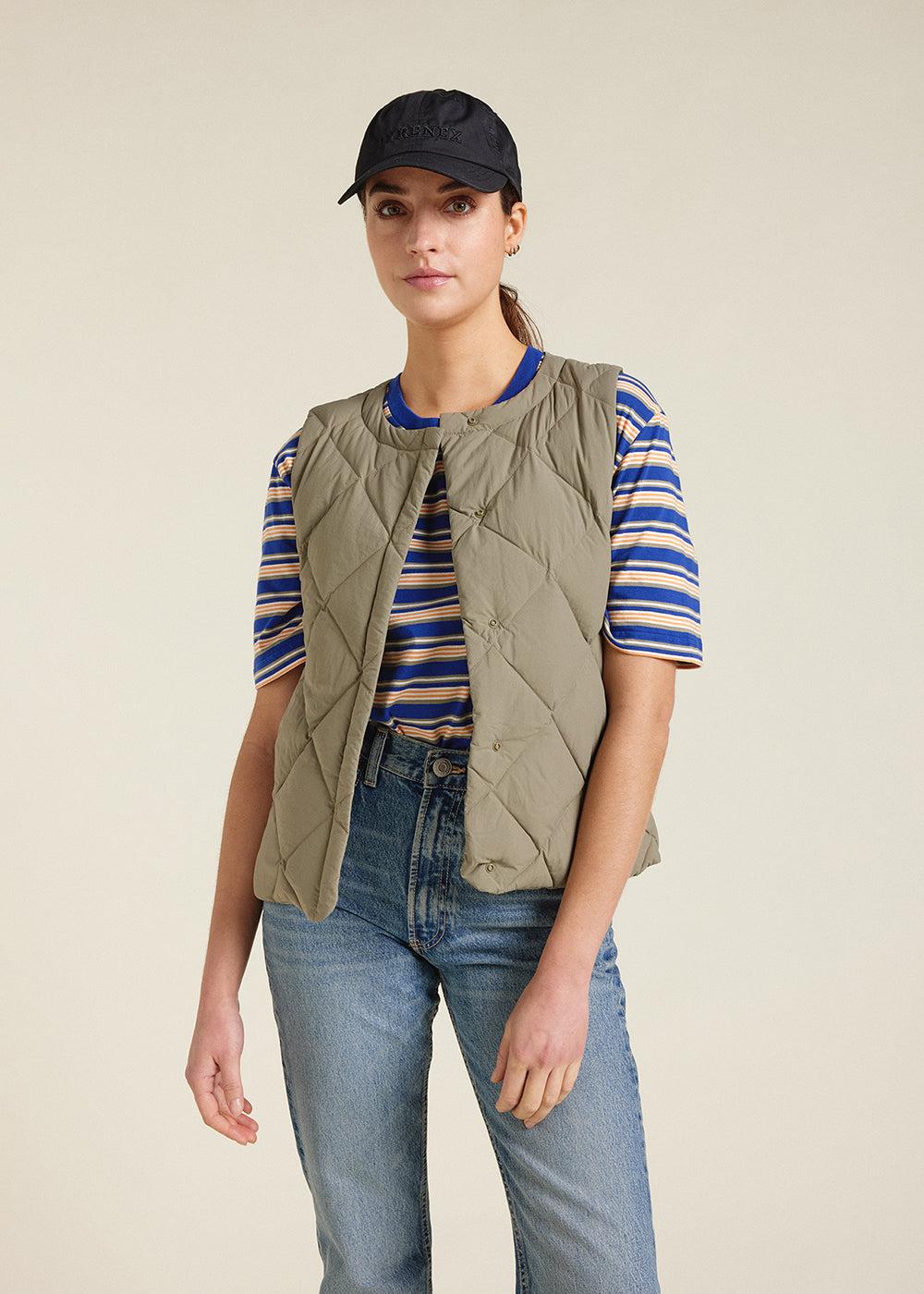 Pyrenex Doudoune Fine Sans-manches Femme Pyrenex Nacre Mermaid