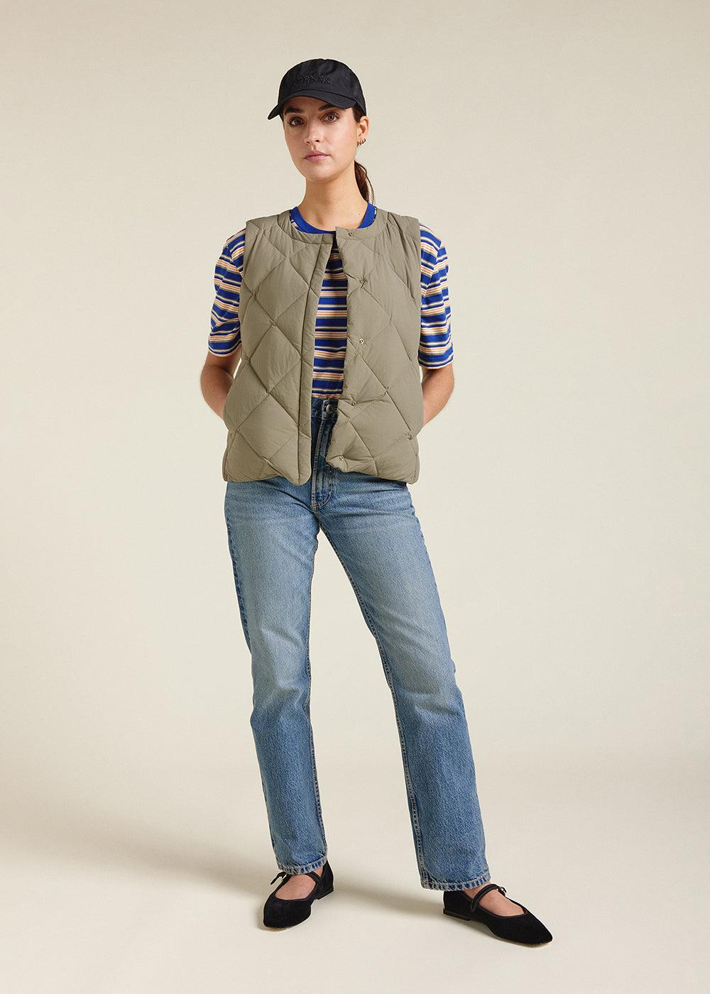 Pyrenex Doudoune Fine Sans-manches Femme Pyrenex Nacre Mermaid