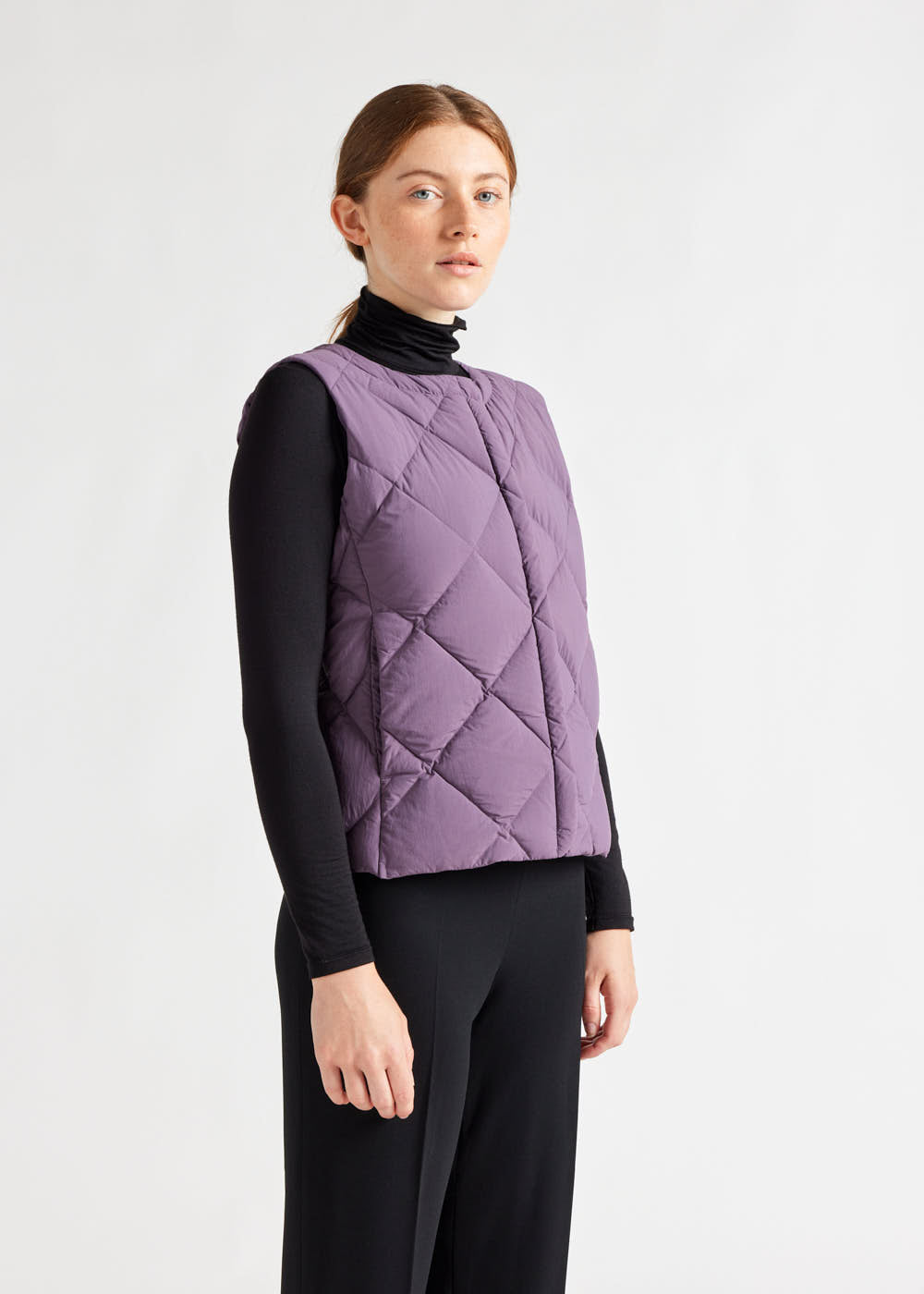 Pyrenex Doudoune Fine Sans-manches Femme Pyrenex Nacre Vintage Violet