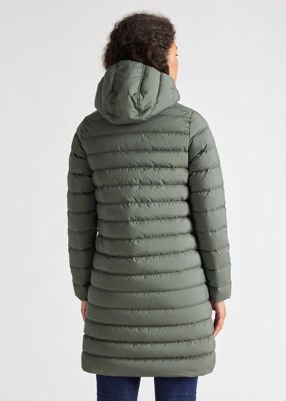 Pyrenex Doudoune Longue à Capuche Femme Pyrenex Spoutnic Deep Khaki