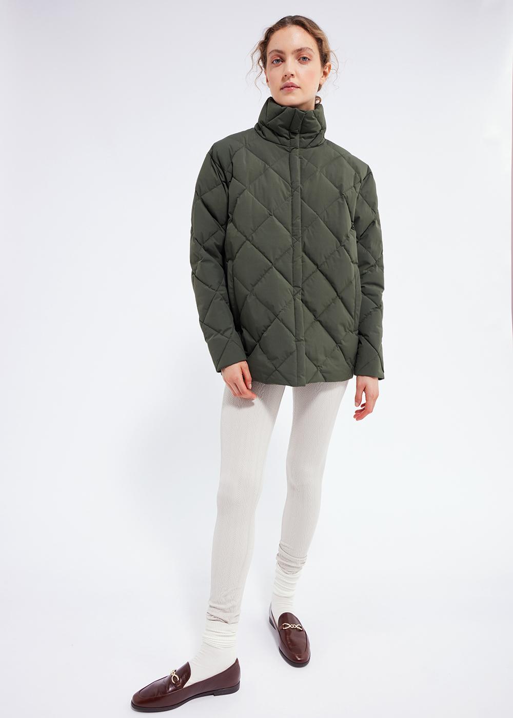 pyrenex Doudoune mi-longue femme Pyrenex Valley en duvet naturel Deep khaki