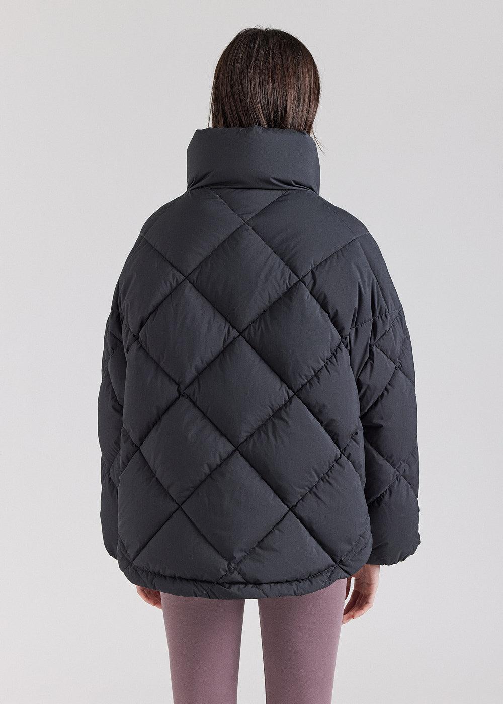 Pyrenex Doudoune Oversize Femme Pyrenex Adele Avec Col Enveloppant Black