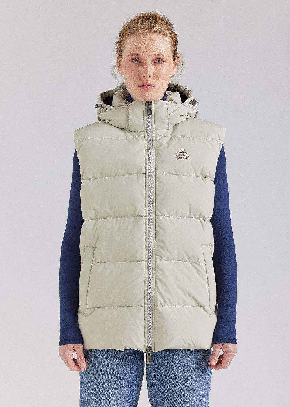 Pyrenex Doudoune Sans-manche Pyrenex Spoutnic à Capuche Amovible Willow Grey