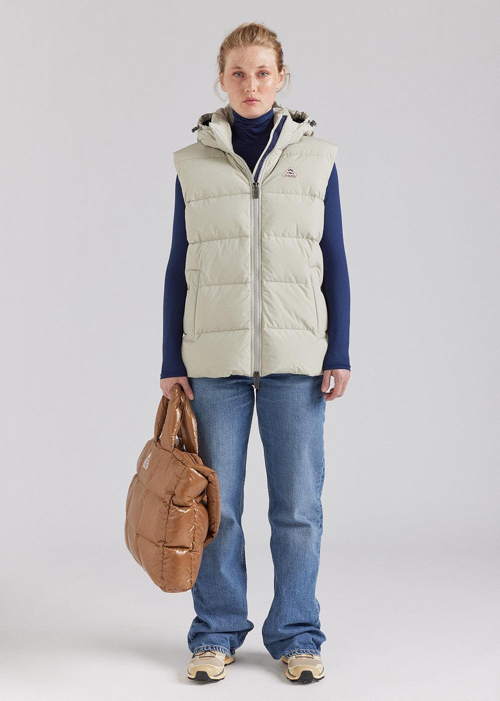 Pyrenex Doudoune Sans-manche Pyrenex Spoutnic à Capuche Amovible Willow Grey