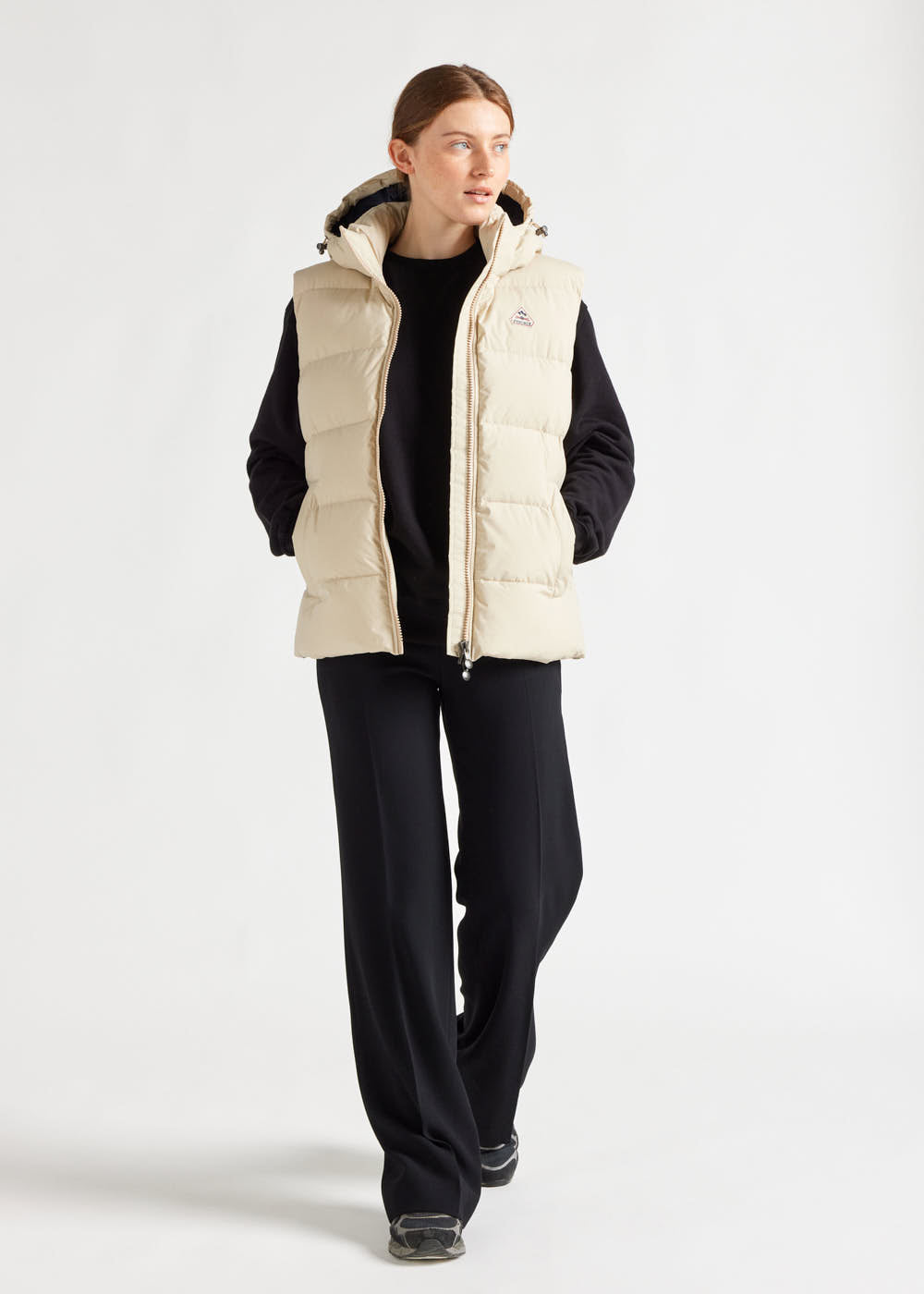 pyrenex Doudoune sans-manche Pyrenex Spoutnic à capuche amovible Brown rice