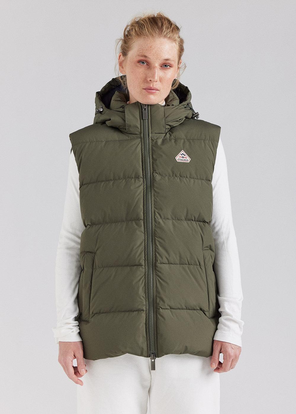 Pyrenex Doudoune Sans-manche Pyrenex Spoutnic à Capuche Amovible Deep Khaki