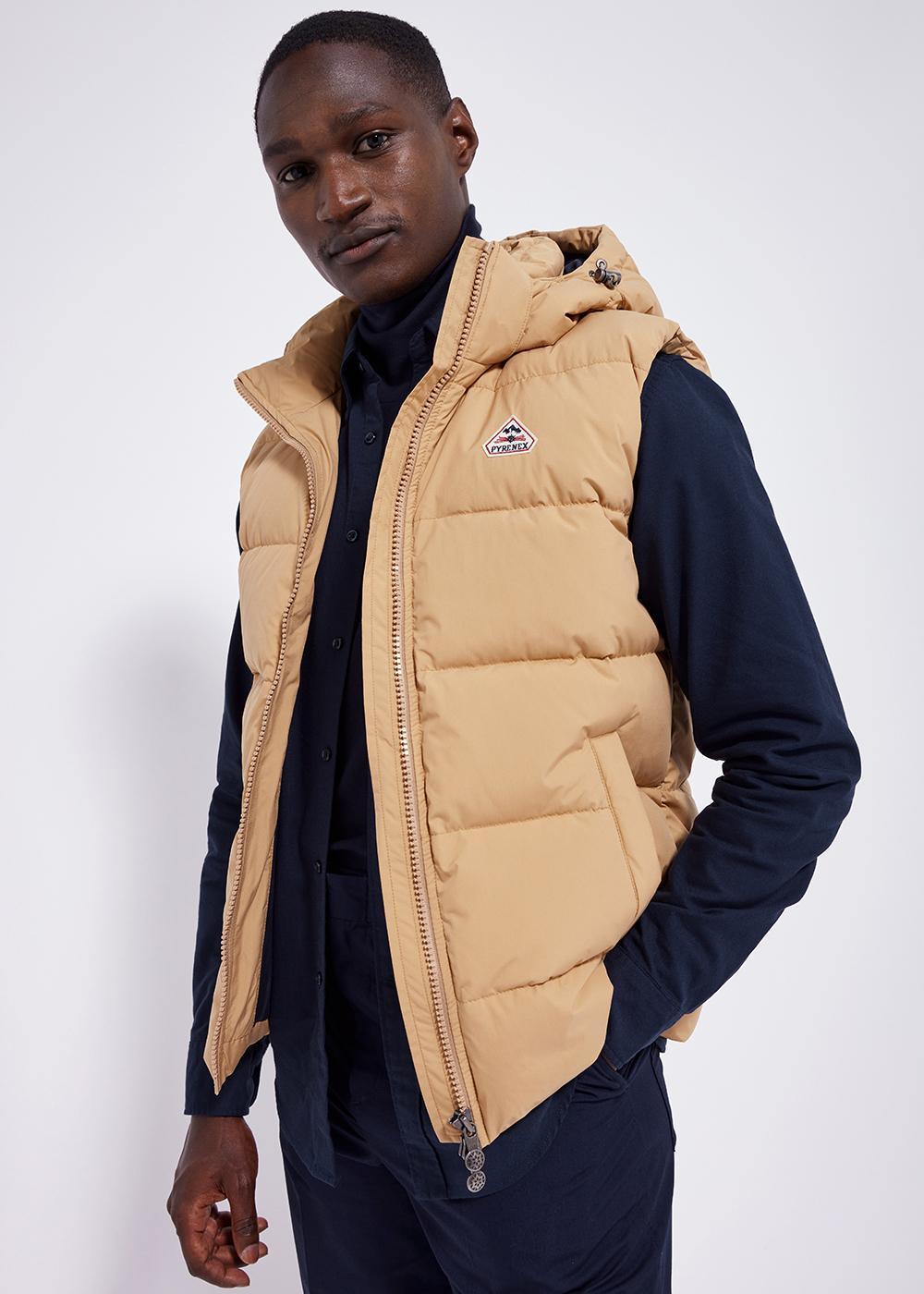 pyrenex Doudoune sans-manche Pyrenex Spoutnic à capuche amovible Iced coffee