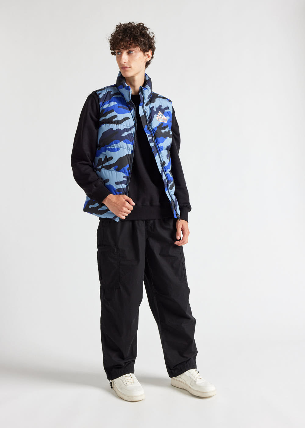 Pyrenex Doudoune Sans-manche Unisexe Pyrenex John Camouflage Camo Blue Print