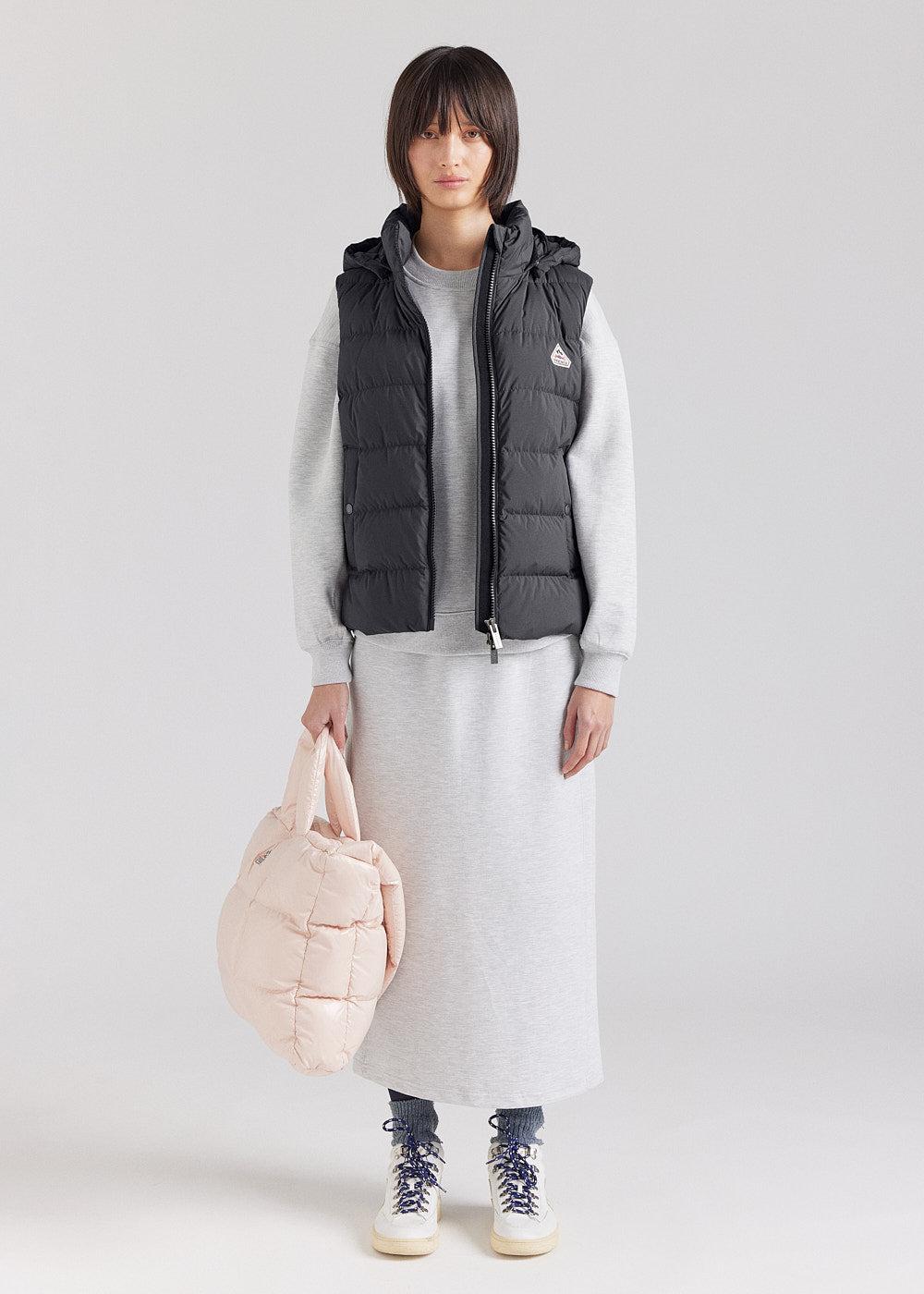 Pyrenex Doudoune Sans-manches Femme Pyrenex Spoutnic à Capuche Amovible Noire