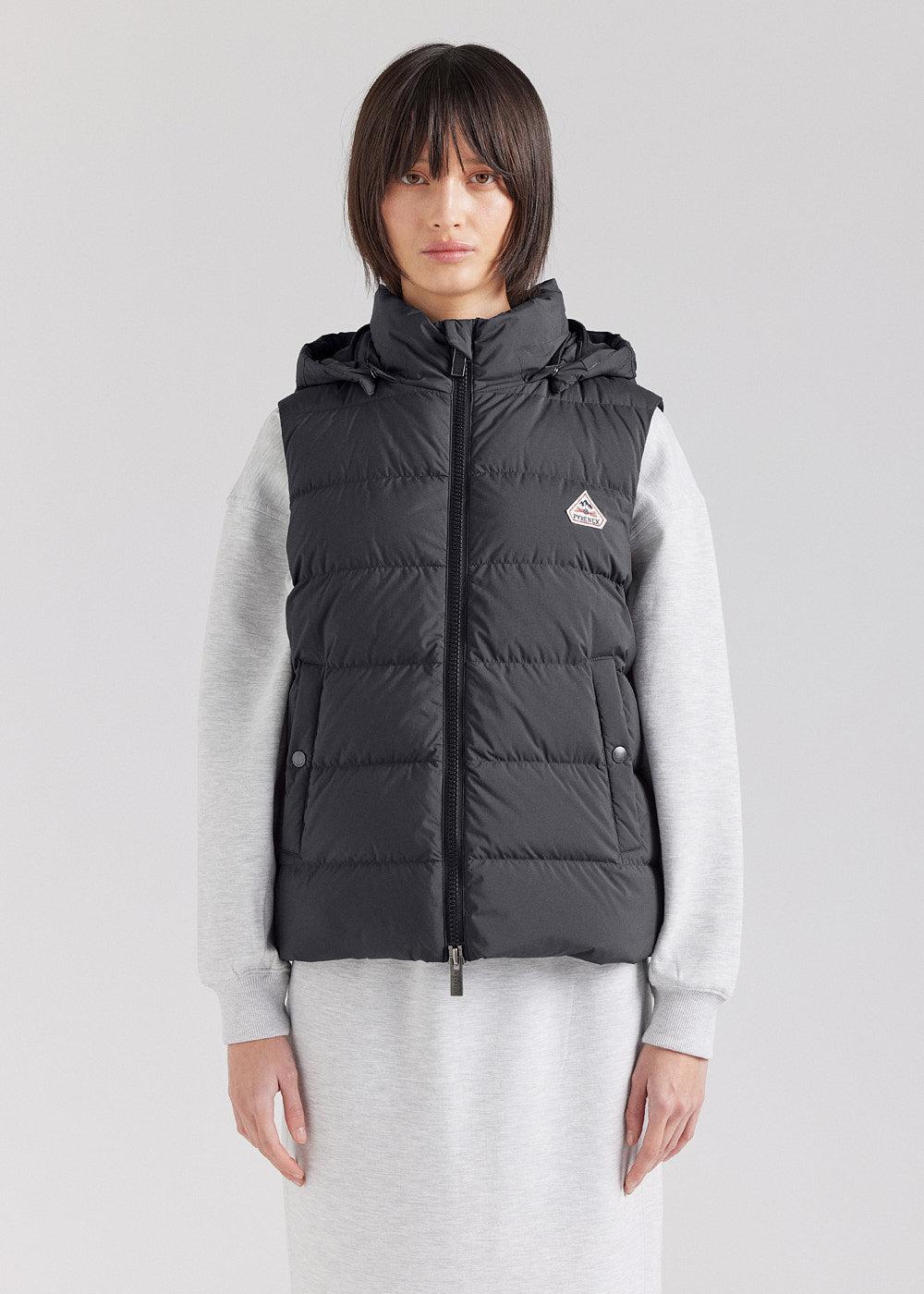 pyrenex Doudoune sans-manches femme Pyrenex Spoutnic à capuche amovible noire