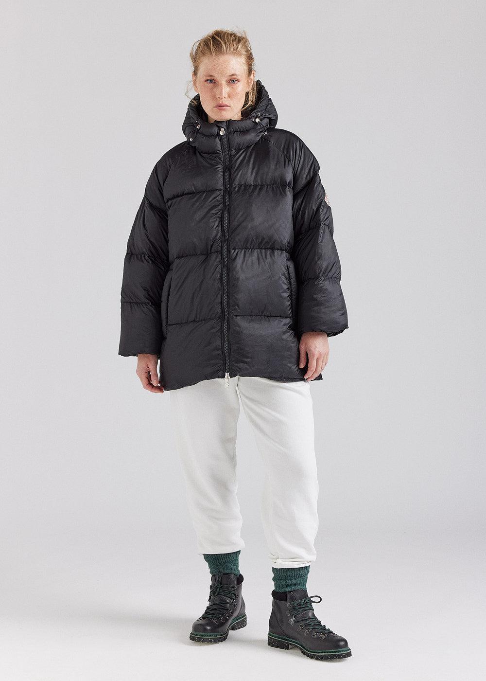 Pyrenex Doudoune Unisexe à Capuche Pyrenex Sten Ripstop Noire