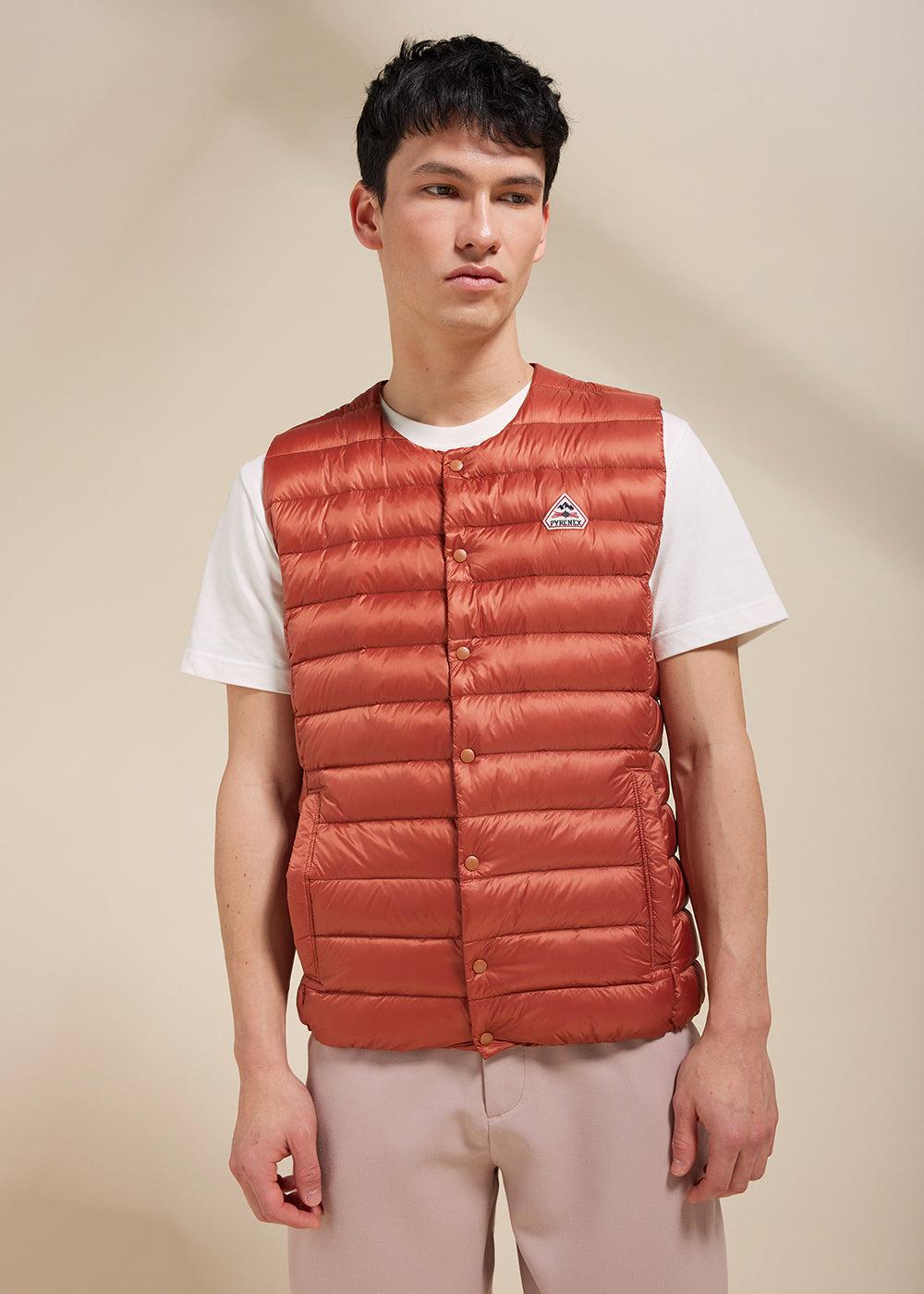 pyrenex Gilet ultraléger pour homme Aero Terracotta