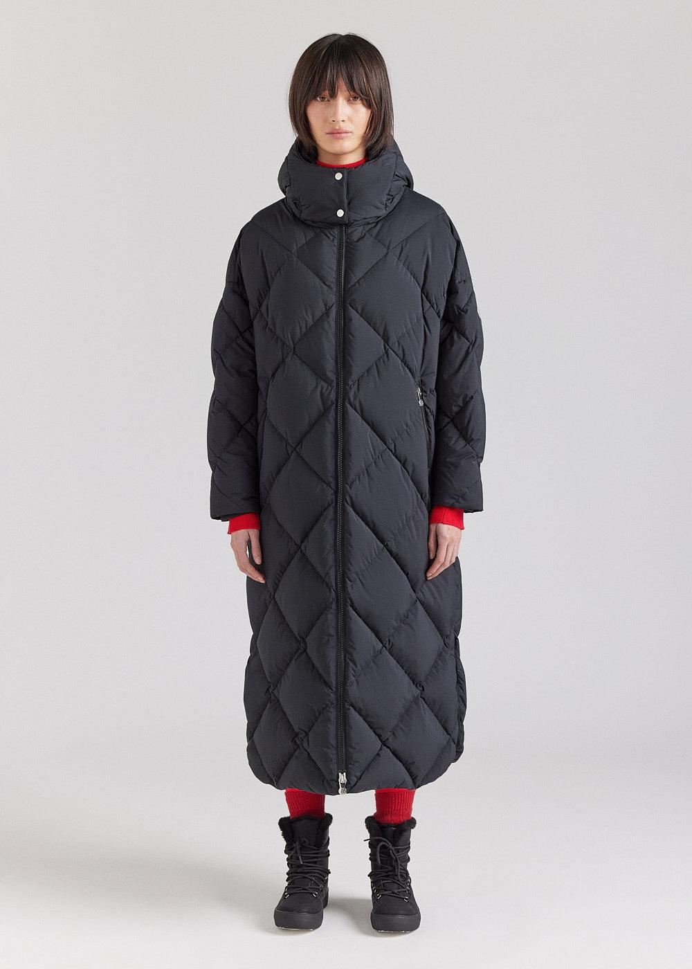 Pyrenex Manteau Long Pour Femme En Duvet Naturel Pyrenex Adele Coat Noir