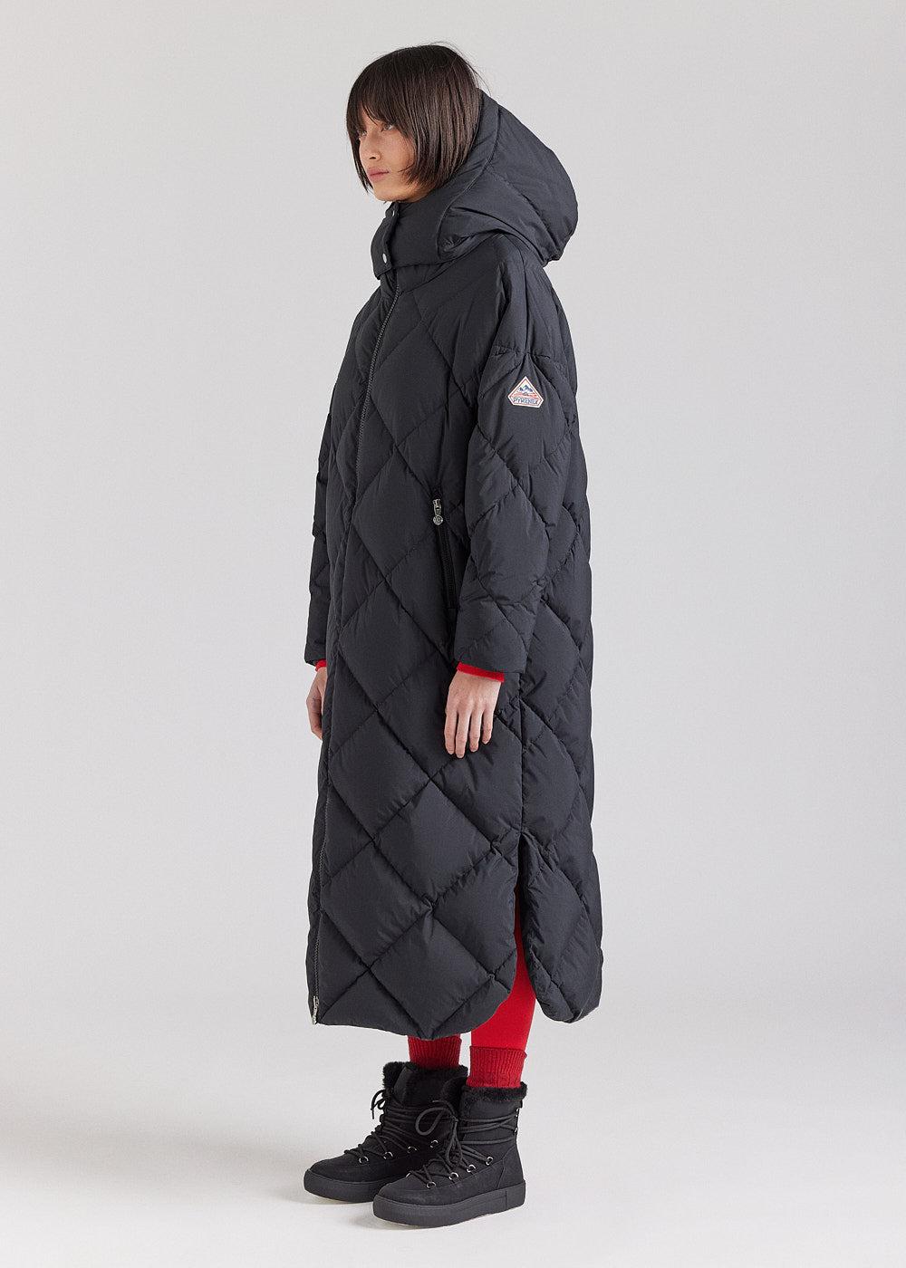 pyrenex Manteau long pour femme en duvet naturel Pyrenex Adele Coat noir