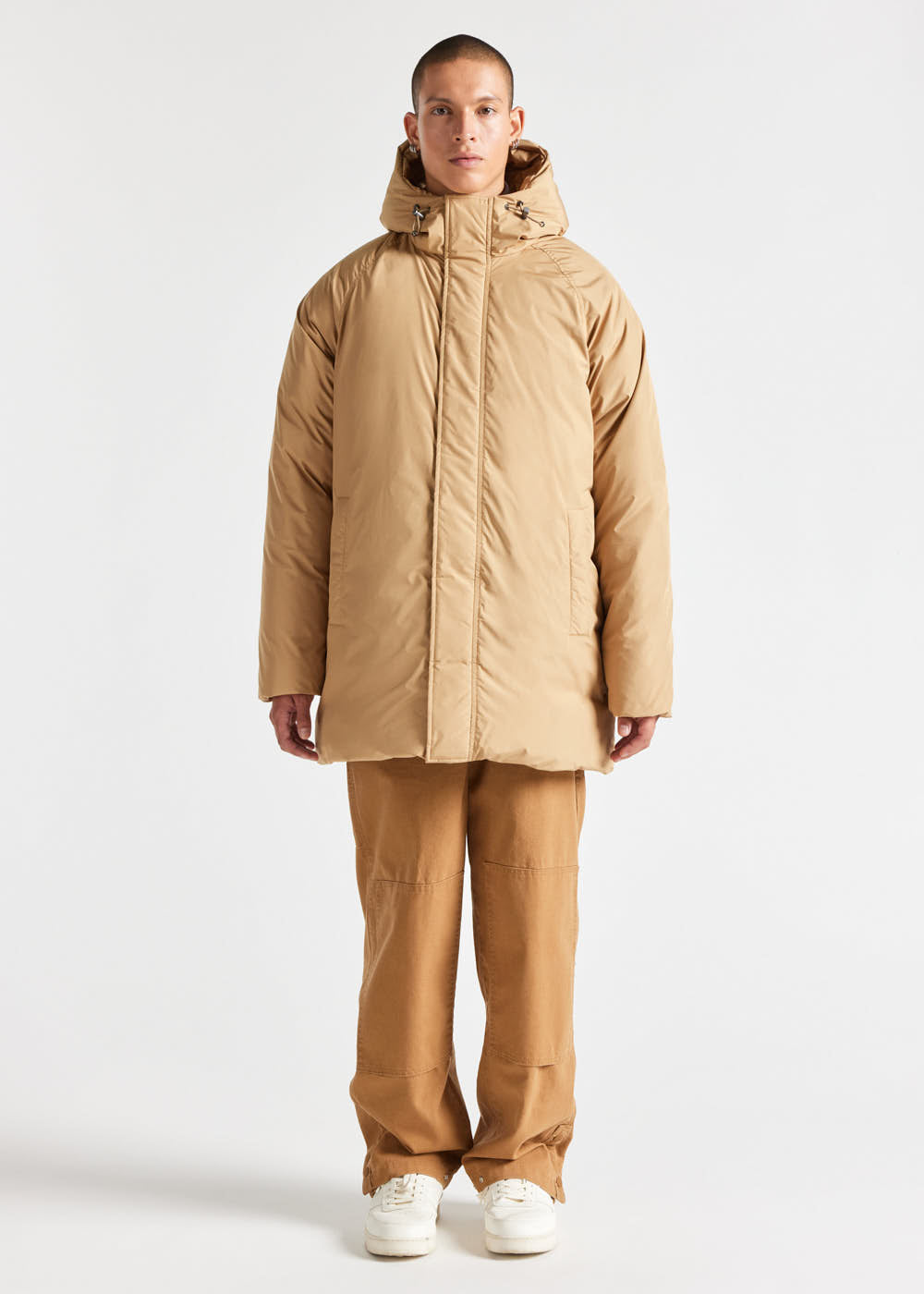 pyrenex Parka à capuche homme Pyrenex Spark en duvet naturel Iced coffee
