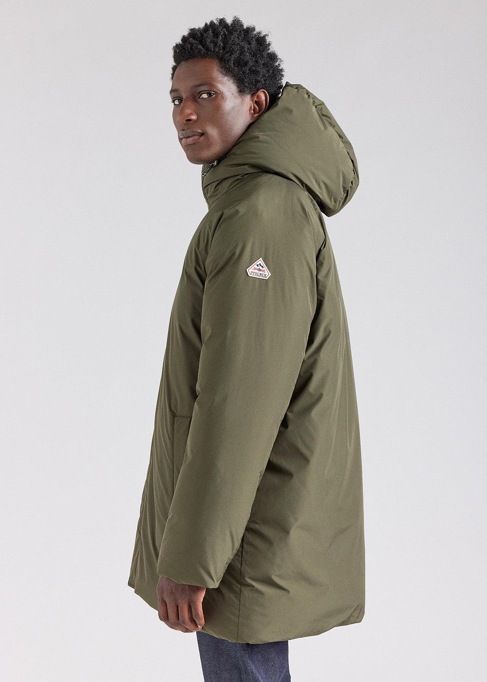 Pyrenex Parka à Capuche Homme Pyrenex Spark En Duvet Naturel Deep Khaki
