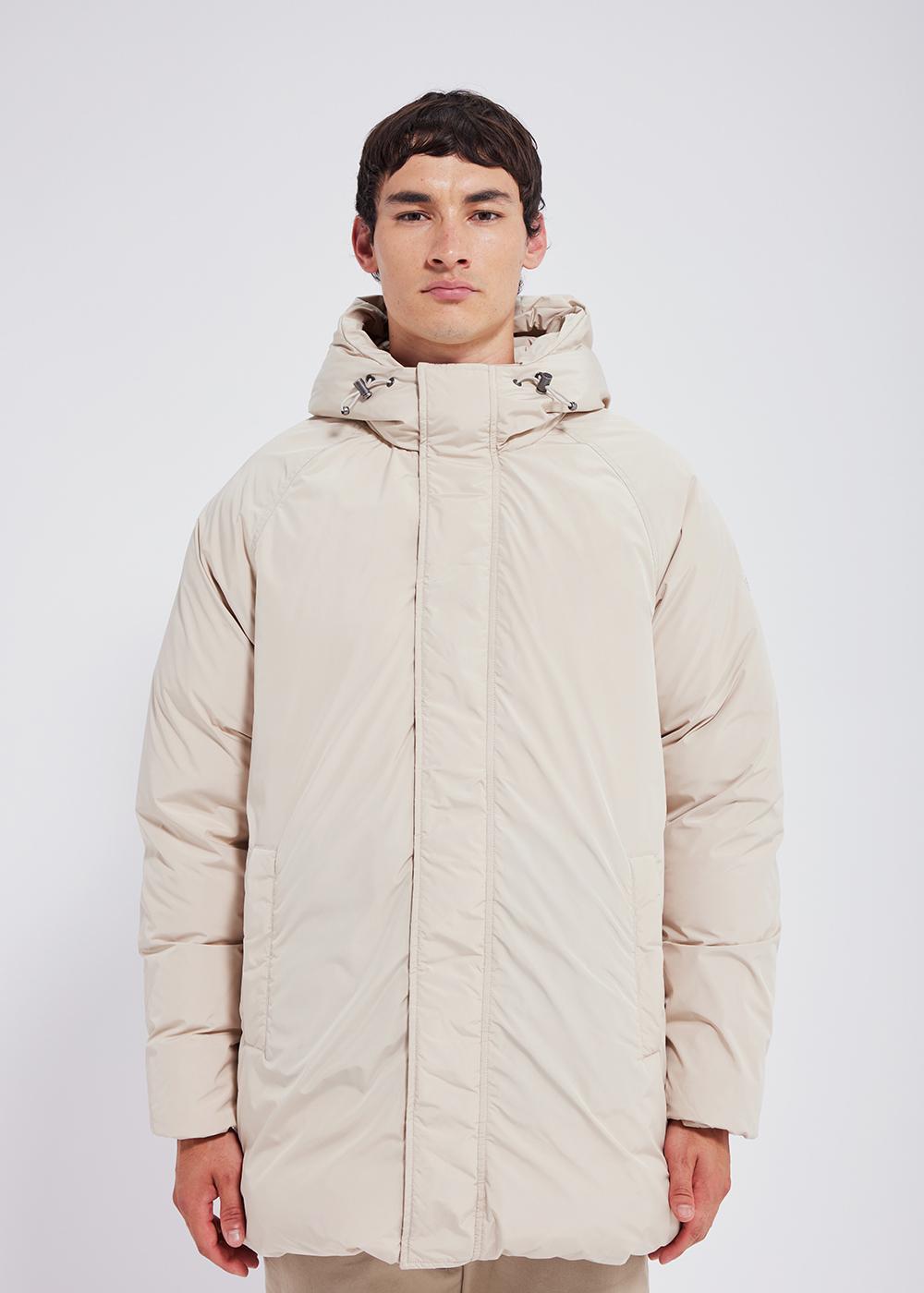 Pyrenex Parka à Capuche Homme Pyrenex Spark En Duvet Naturel Brown Rice