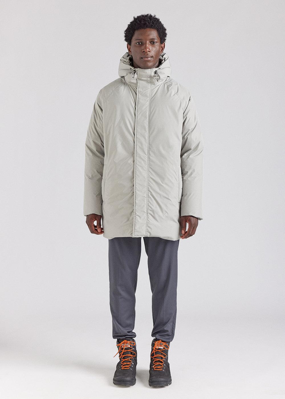 pyrenex Parka à capuche homme Pyrenex Spark en duvet naturel Willow Grey
