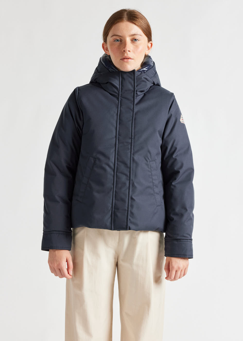 Pyrenex Parka Courte Femme Pyrenex Charlotte En Duvet Naturel Amiral