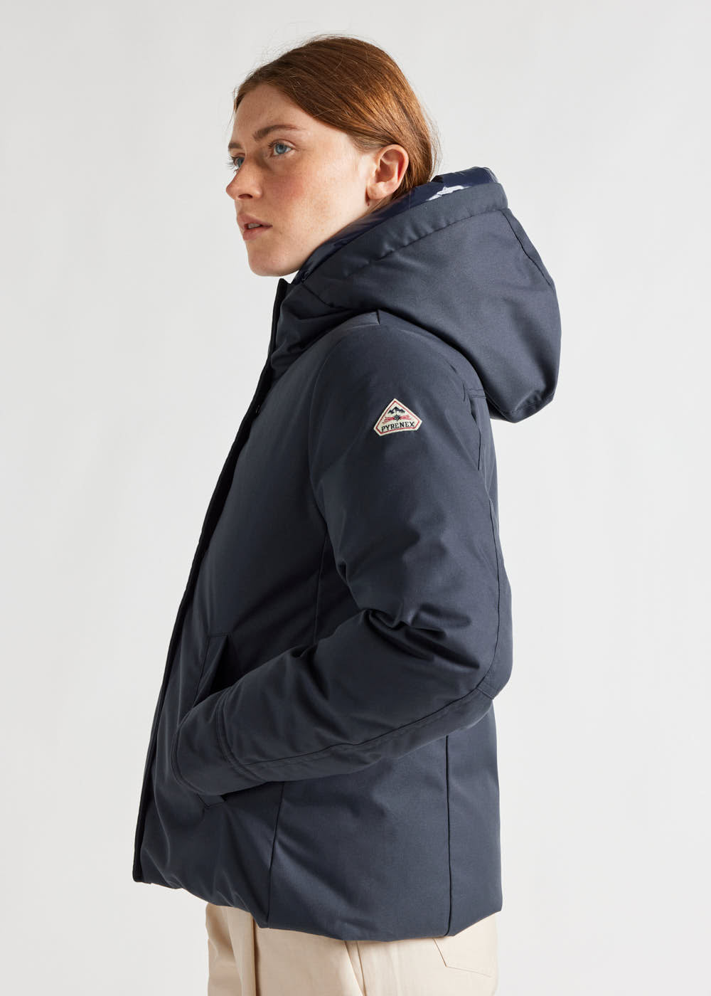 Pyrenex Parka Courte Femme Pyrenex Charlotte En Duvet Naturel Amiral