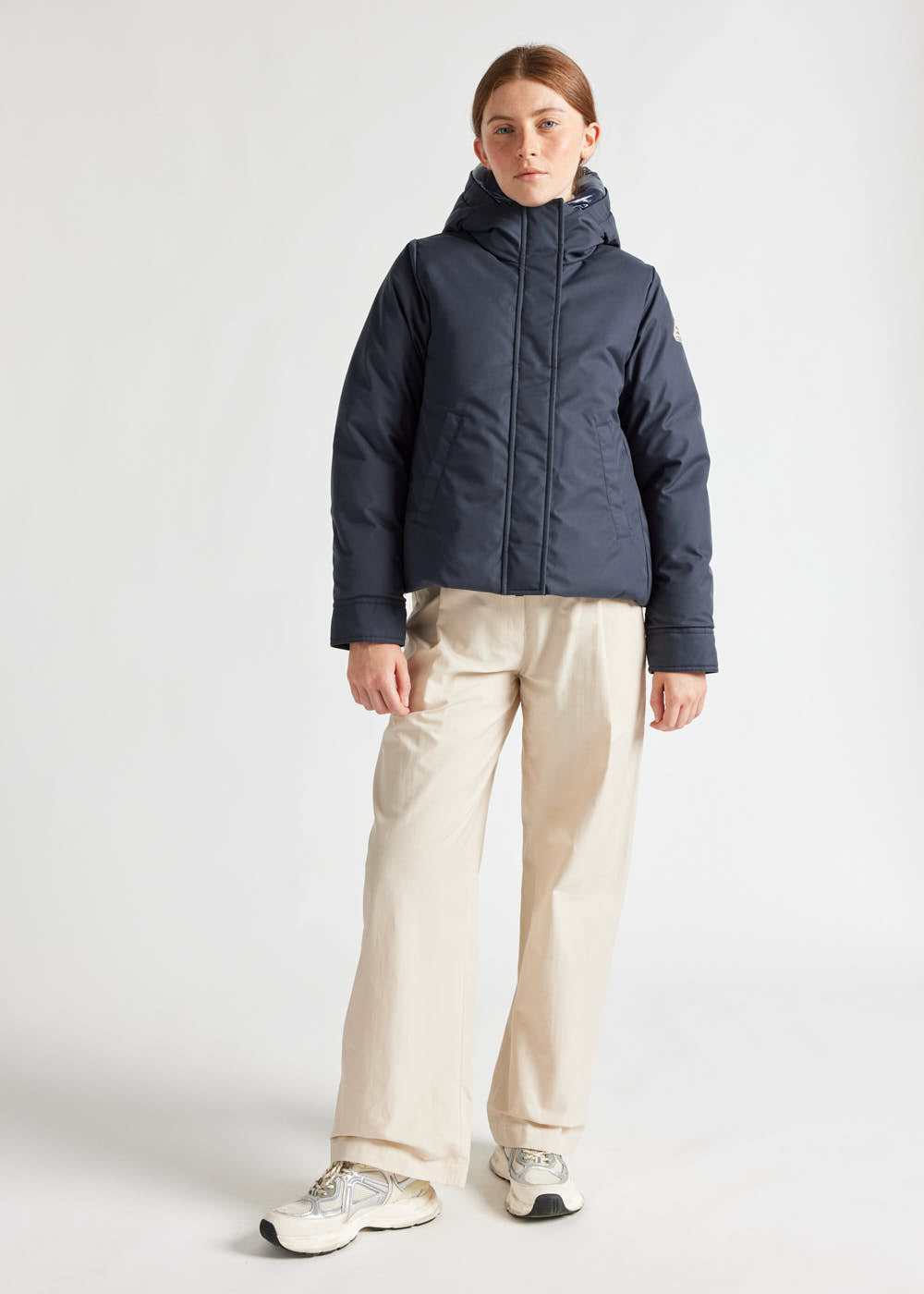 pyrenex Parka courte femme Pyrenex Charlotte en duvet naturel Amiral