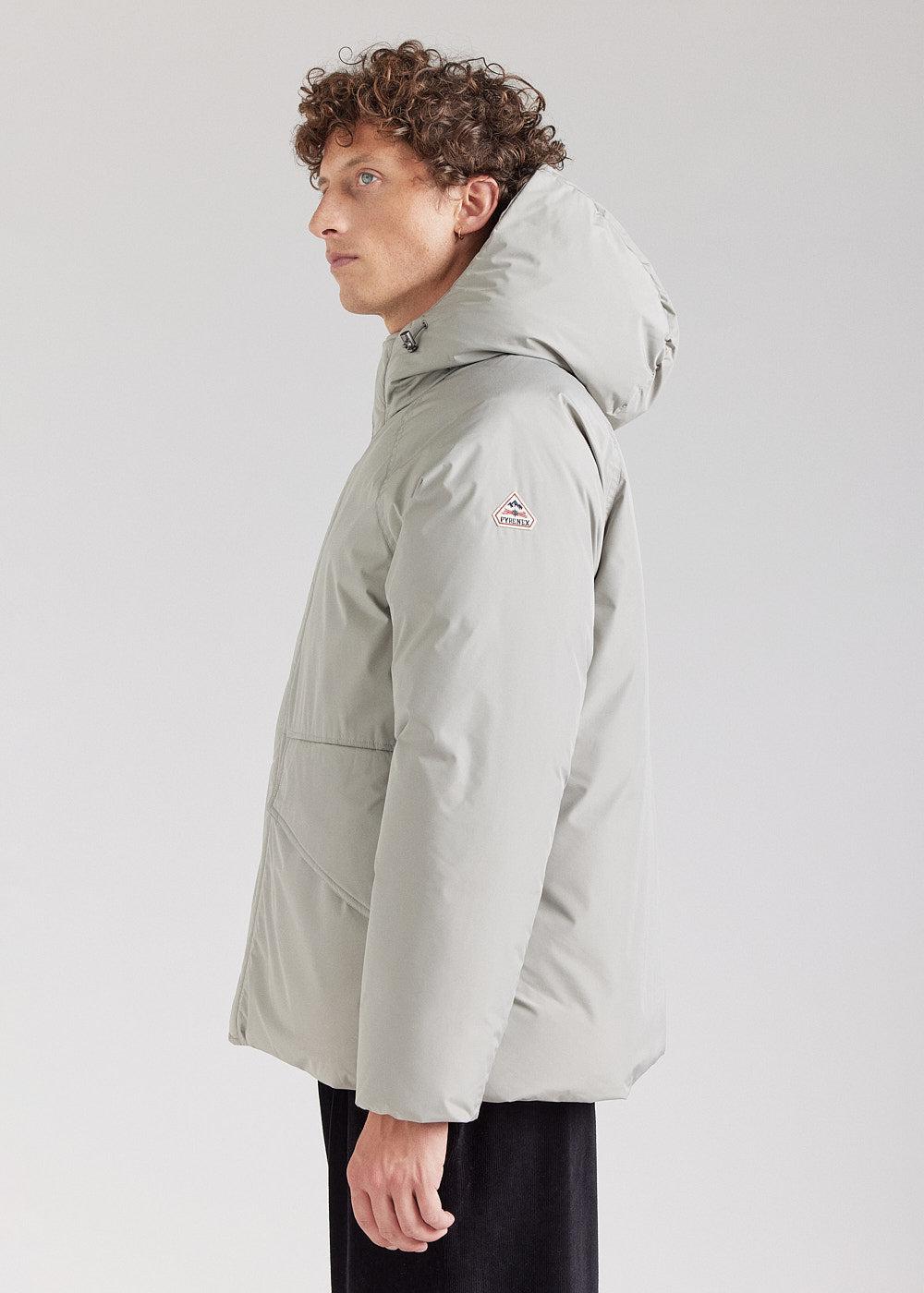 Pyrenex Parka Courte Homme Pyrenex Covert En Duvet Naturel Willow Grey