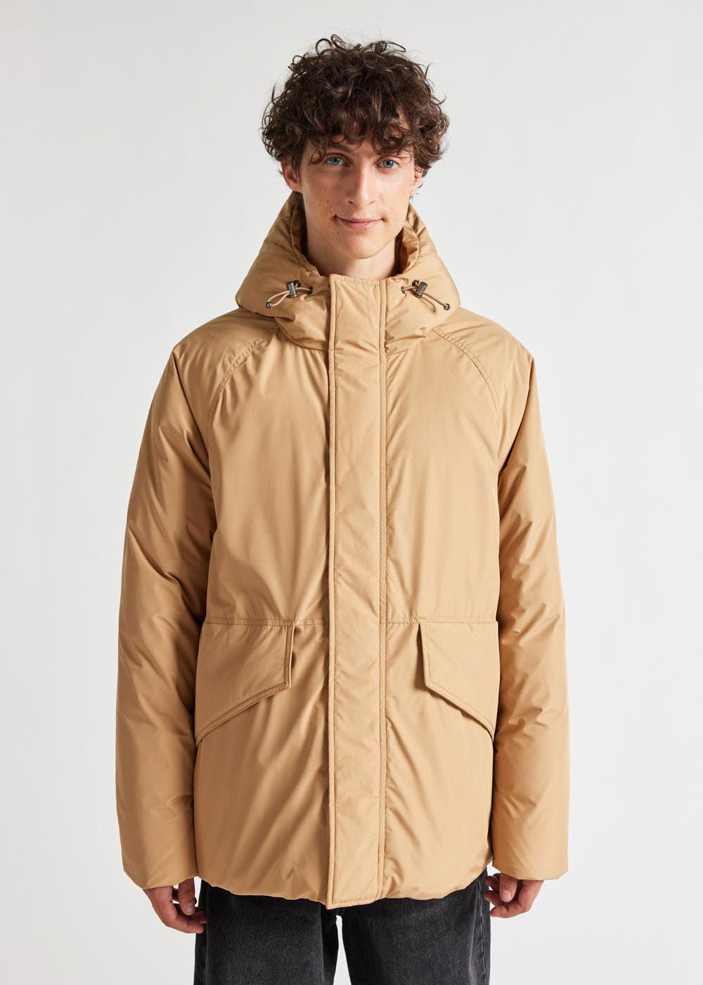 Pyrenex Parka Courte Homme Pyrenex Covert En Duvet Naturel Iced Coffee