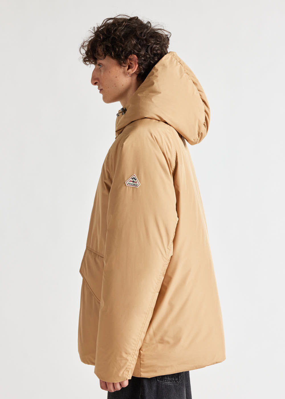 Pyrenex Parka Courte Homme Pyrenex Covert En Duvet Naturel Iced Coffee