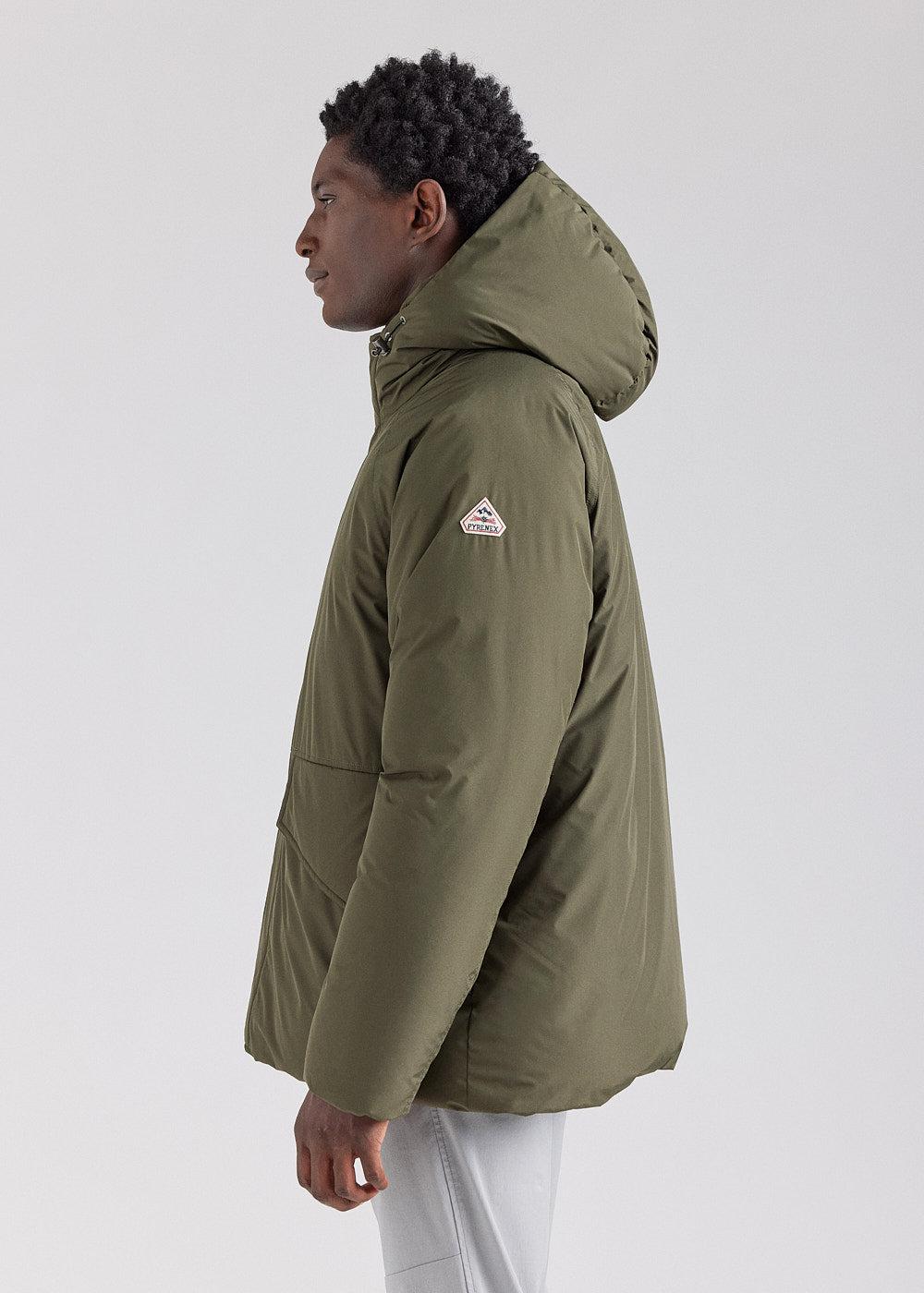 Pyrenex Parka Courte Homme Pyrenex Covert En Duvet Naturel Deep Khaki