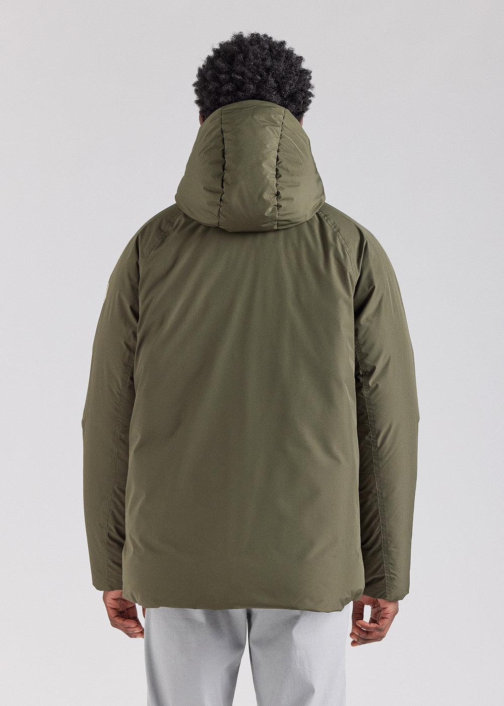 Pyrenex Parka Courte Homme Pyrenex Covert En Duvet Naturel Deep Khaki