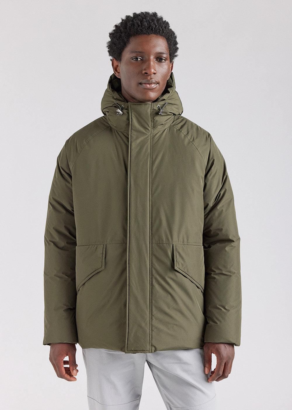 pyrenex Parka courte homme Pyrenex Covert en duvet naturel Deep khaki