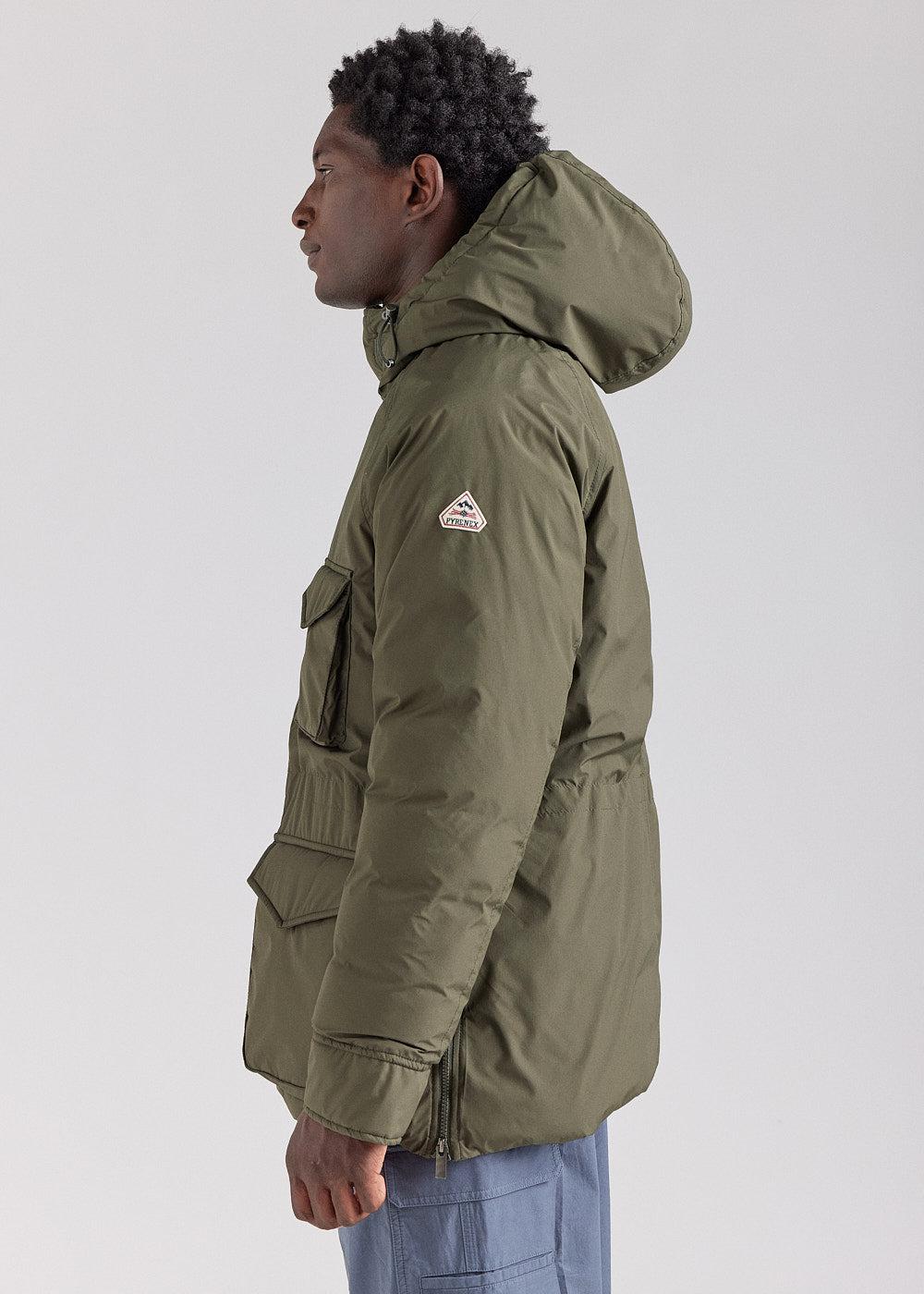 Pyrenex Parka Homme Pyrenex Bazus En Duvet Naturel Khaki