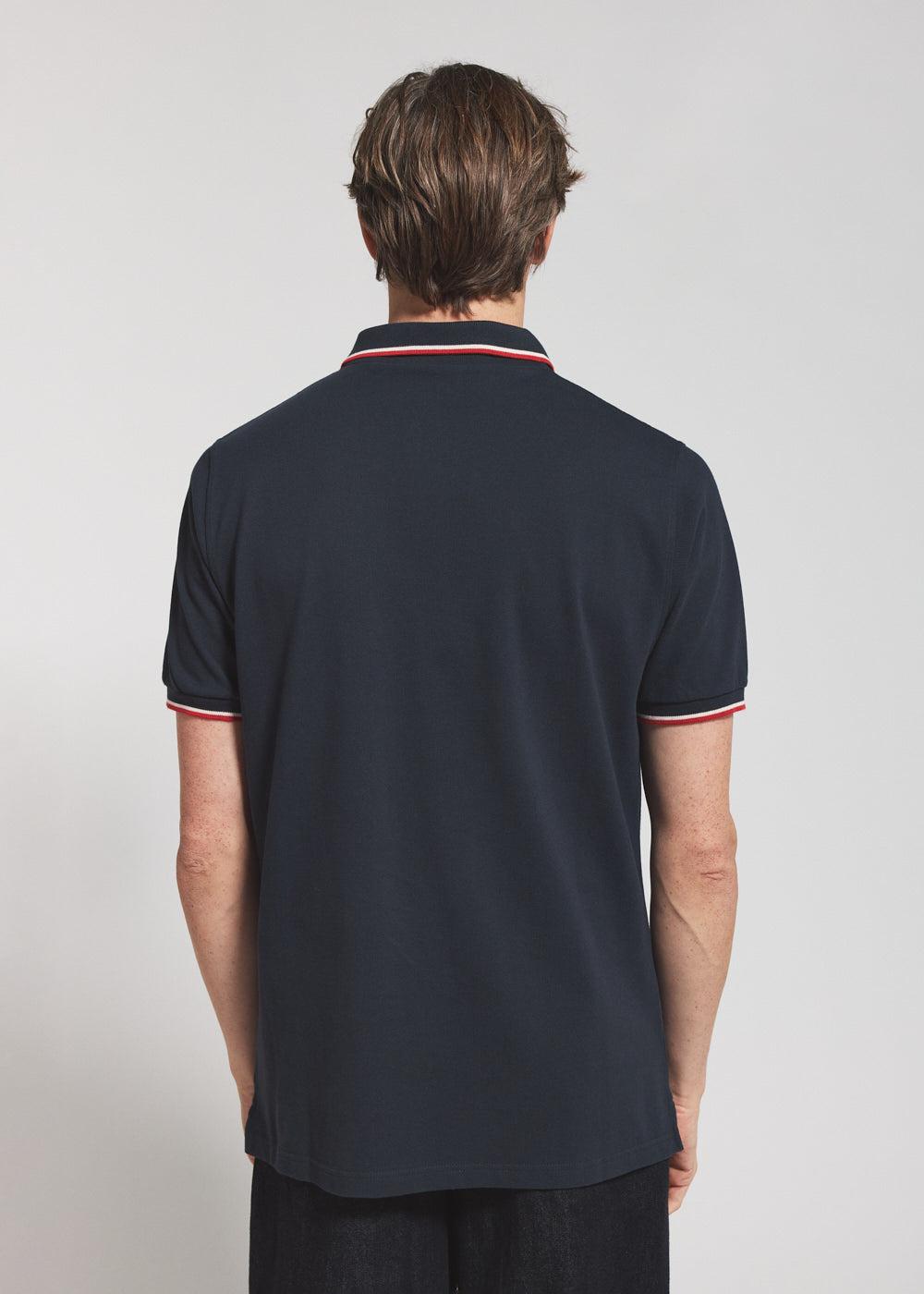 Pyrenex Polo Homme En Coton Biologique Pyrenex Leyre Bleu Marine