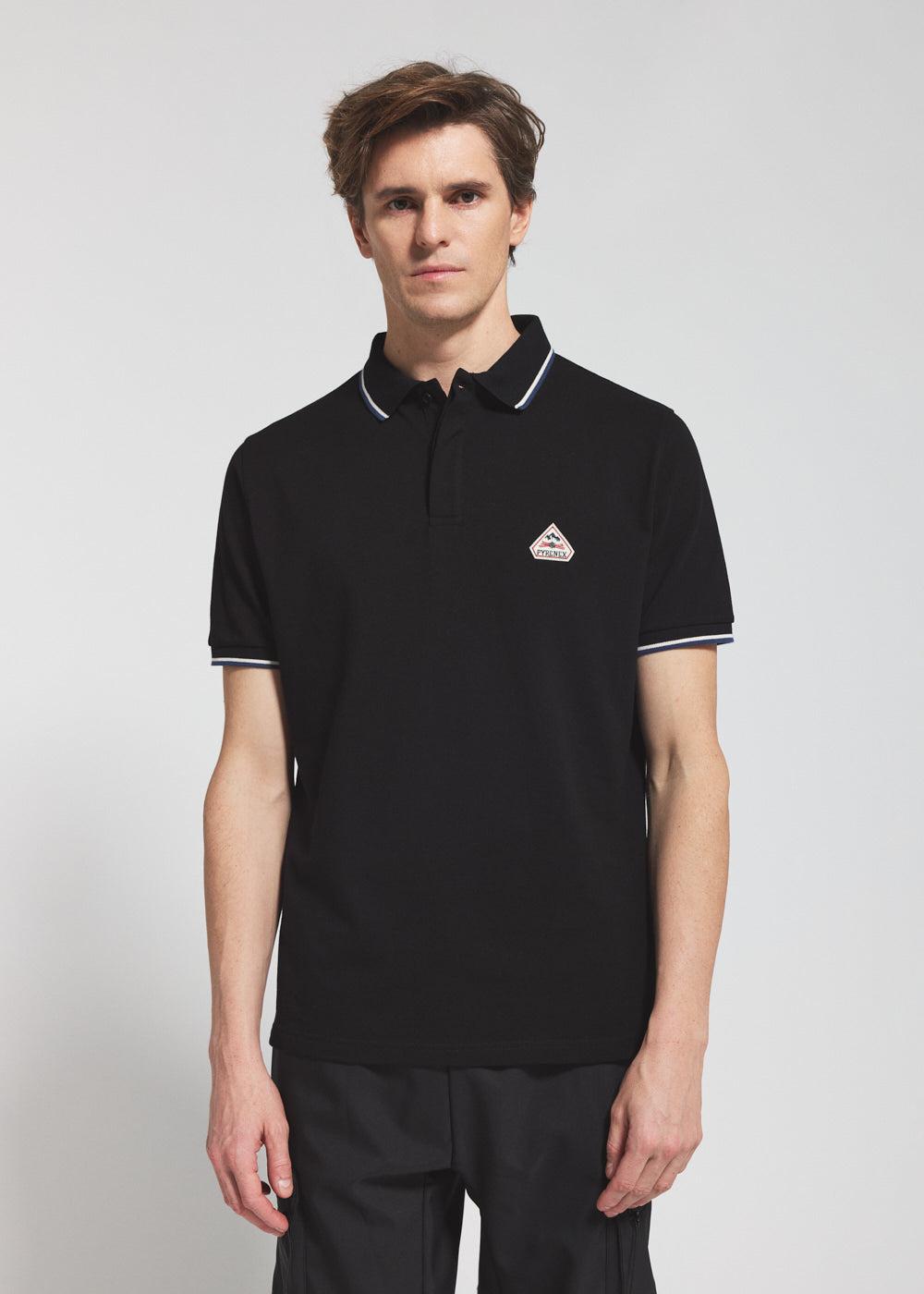 pyrenex Polo homme en coton biologique Pyrenex Leyre noir