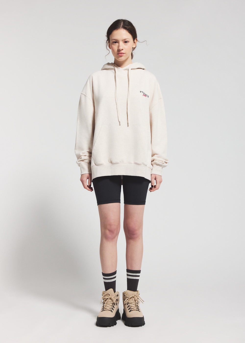 Pyrenex Pullover Unisexe à Capuche En Coton Biologique Pyrenex Sierra Crème