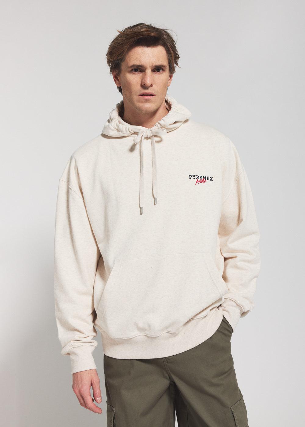 pyrenex Pullover unisexe à capuche en coton biologique Pyrenex Sierra crème