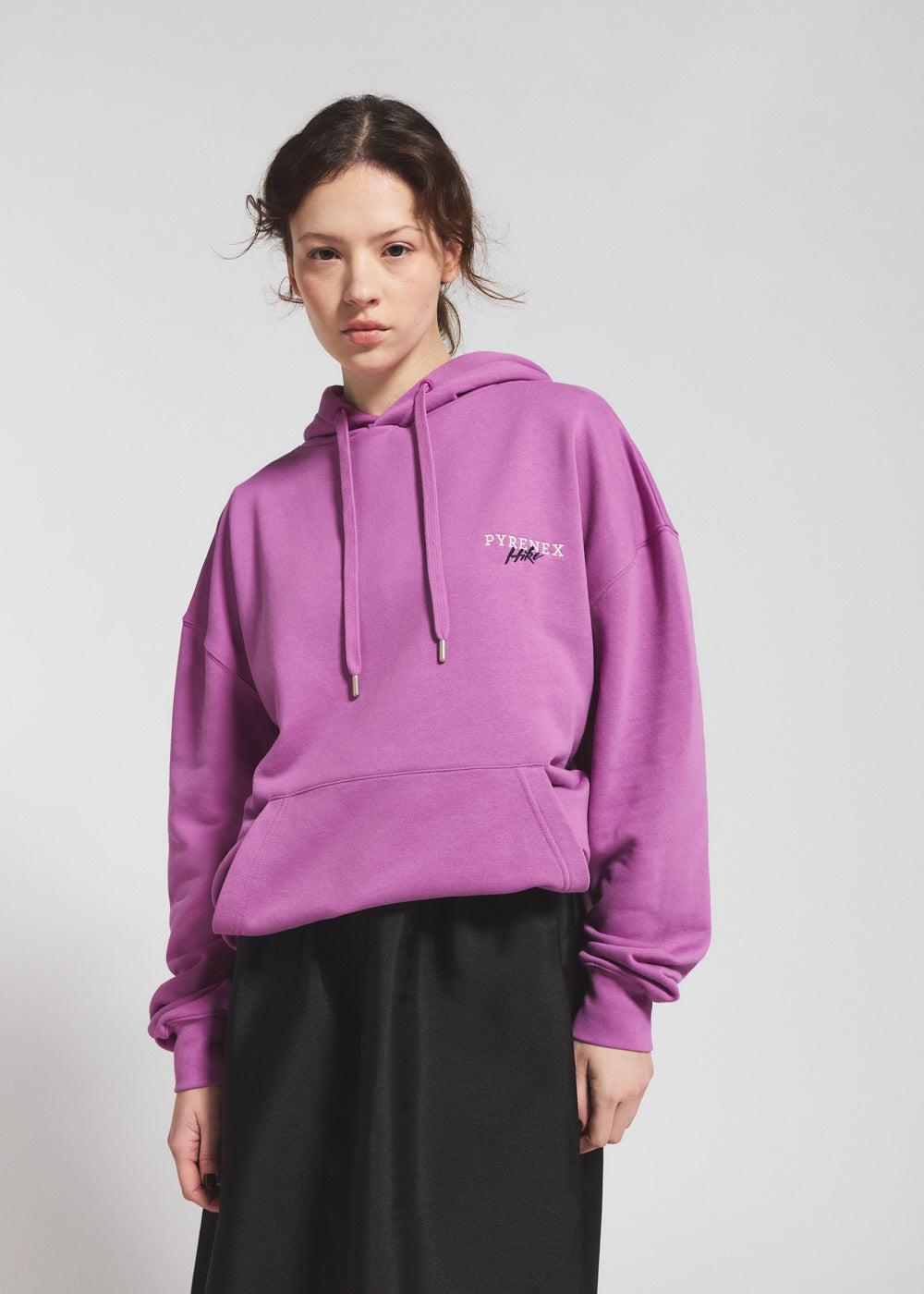 pyrenex Pullover unisexe à capuche en coton biologique Pyrenex Sierra violet